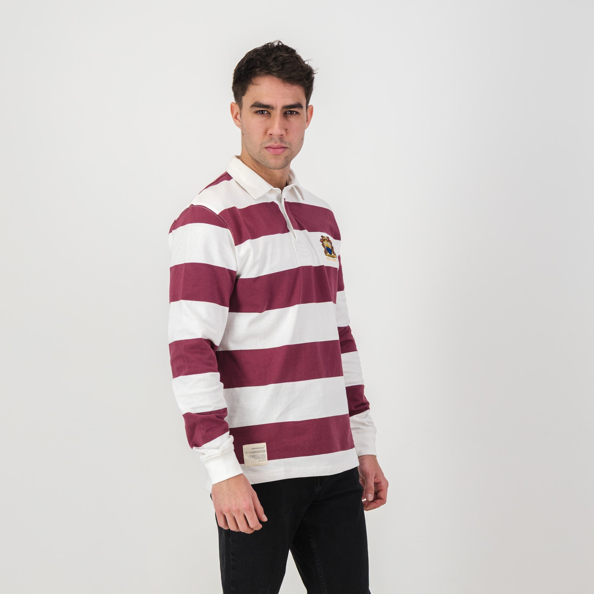 Schools Paul Roos LS Rugby Jersey - White - Old School