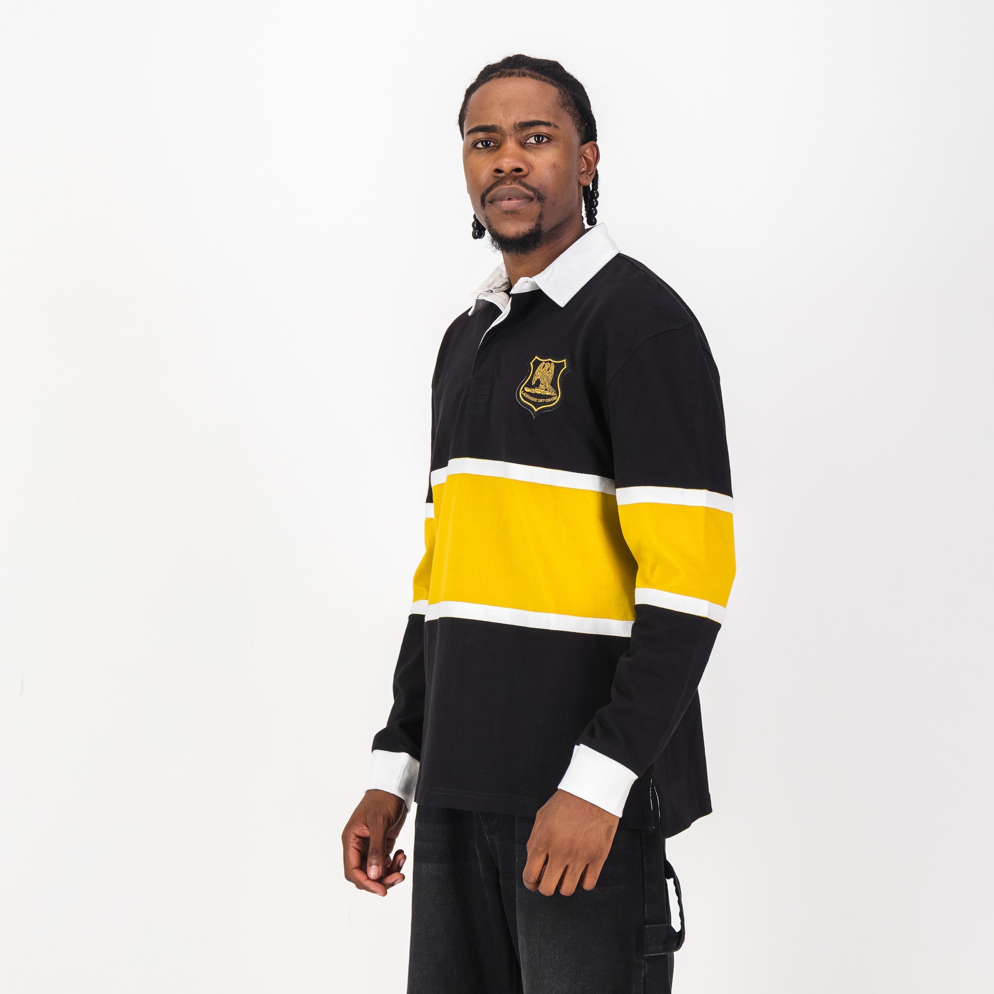 Schools St Johns DSG Cut & Sew LS Rugby Jersey - Black - Old School
