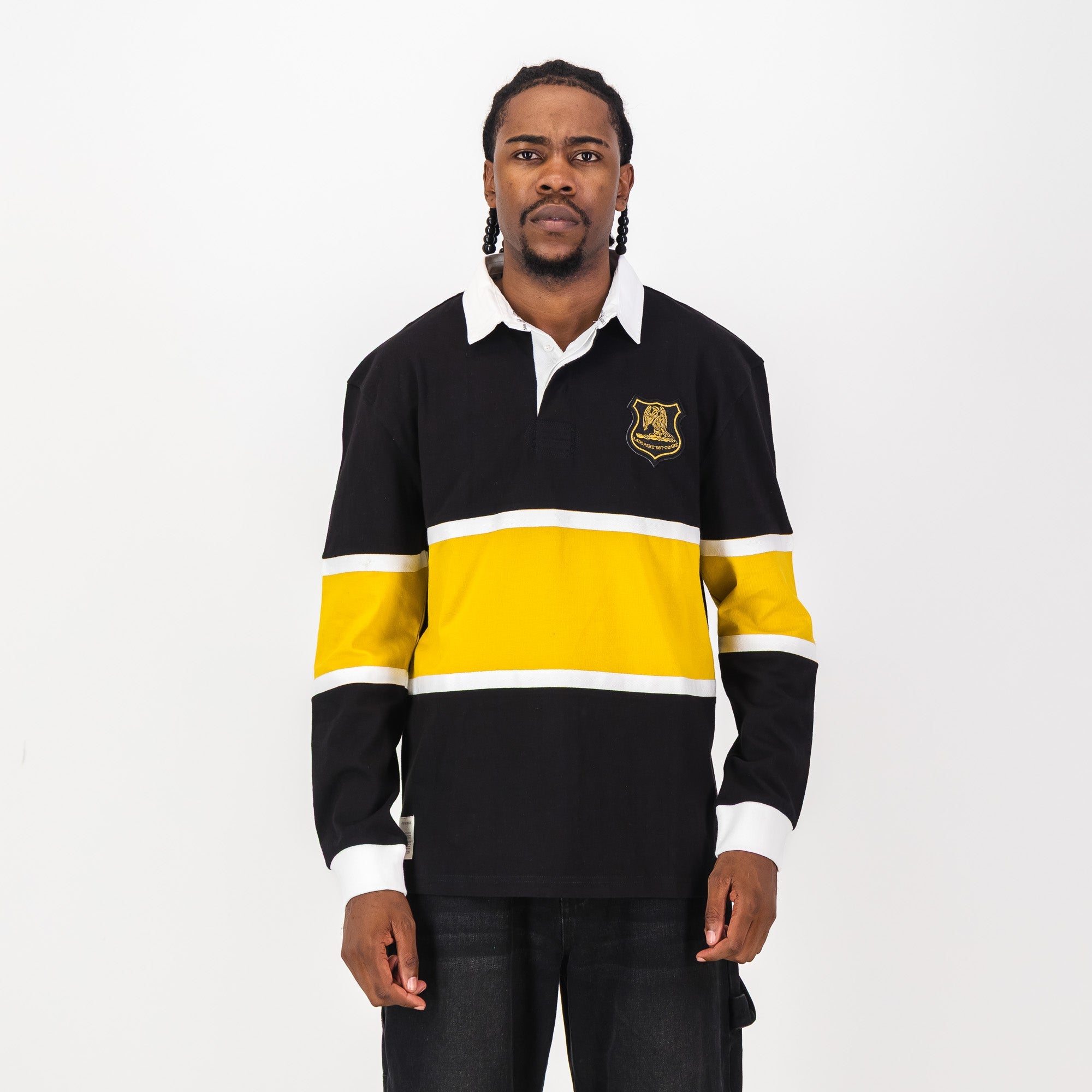 Schools St Johns DSG Cut & Sew LS Rugby Jersey - Black - Old School