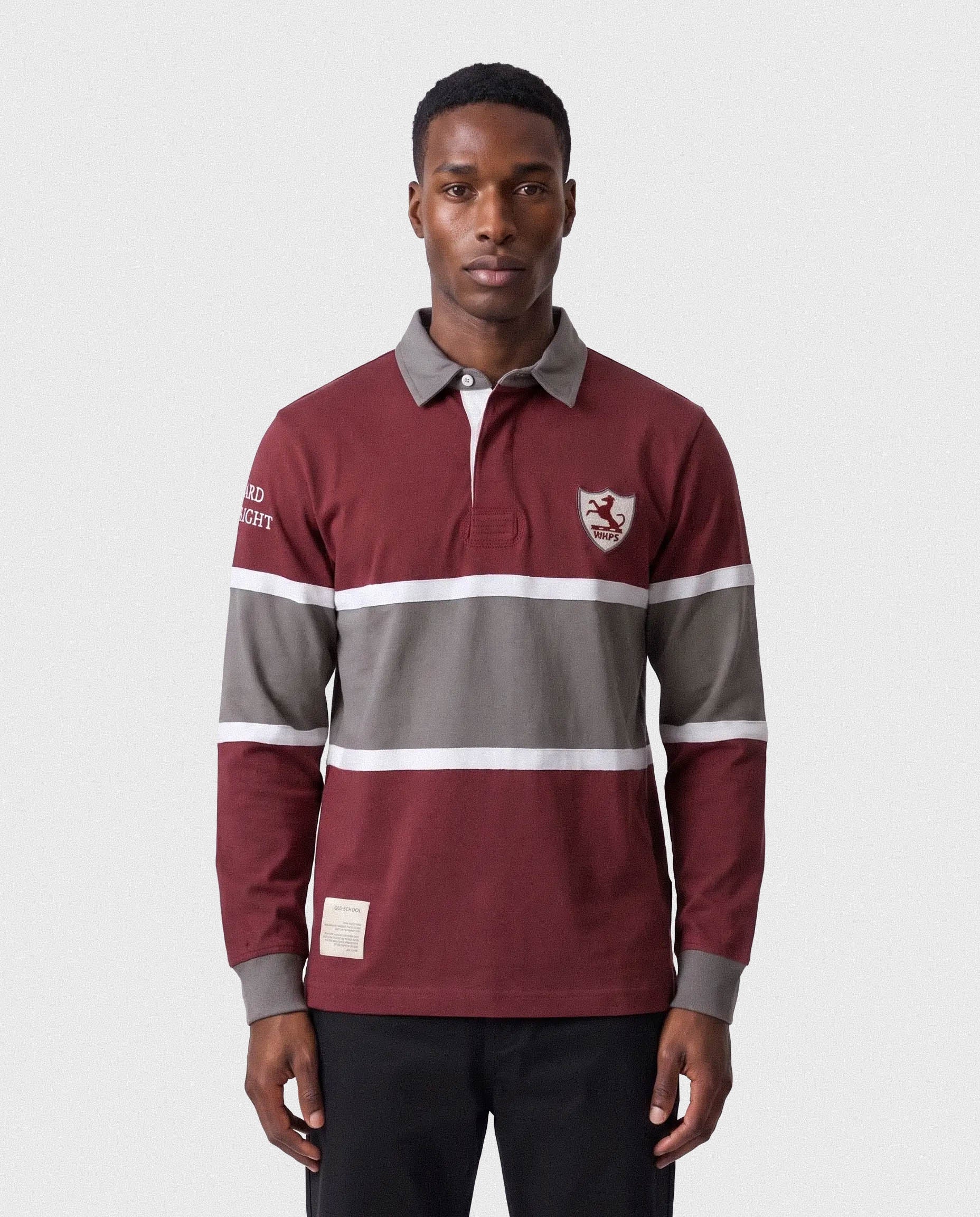 Schools Waterkloof House Long Sleeve Rugby Jersey Cut & Sew Maroon