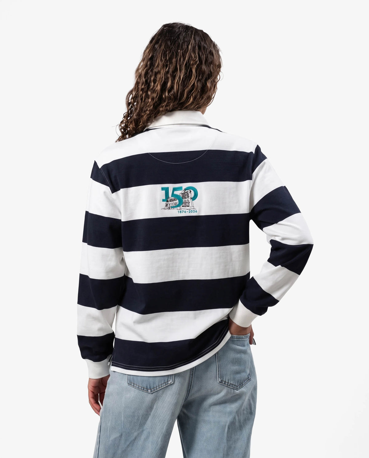 Schools Paarl Girls High Long Sleeve Rugby Jersey Yarn Dye White