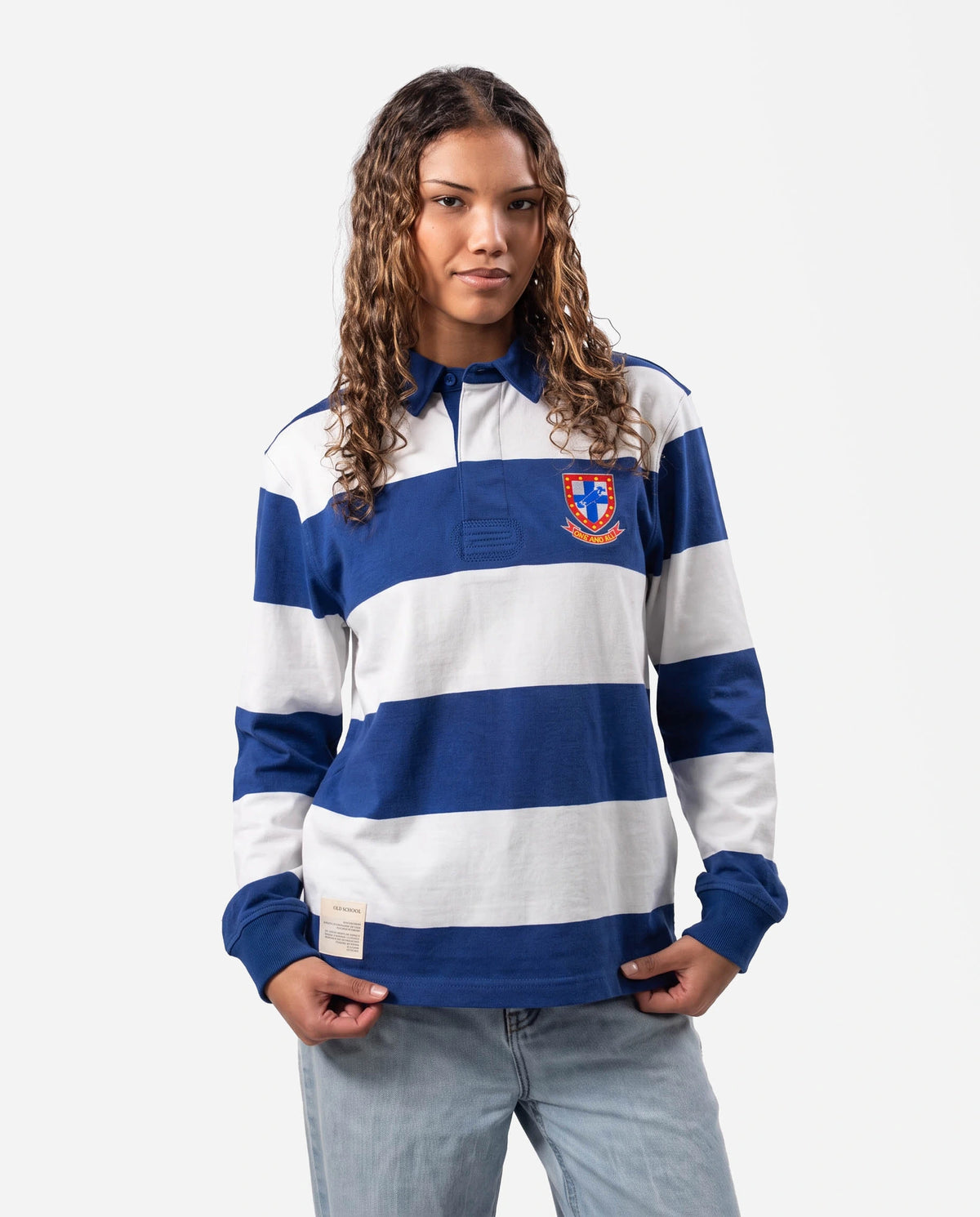 Schools Penryn College Long Sleeve Rugby Jersey 8x8 YD Stripe Navy