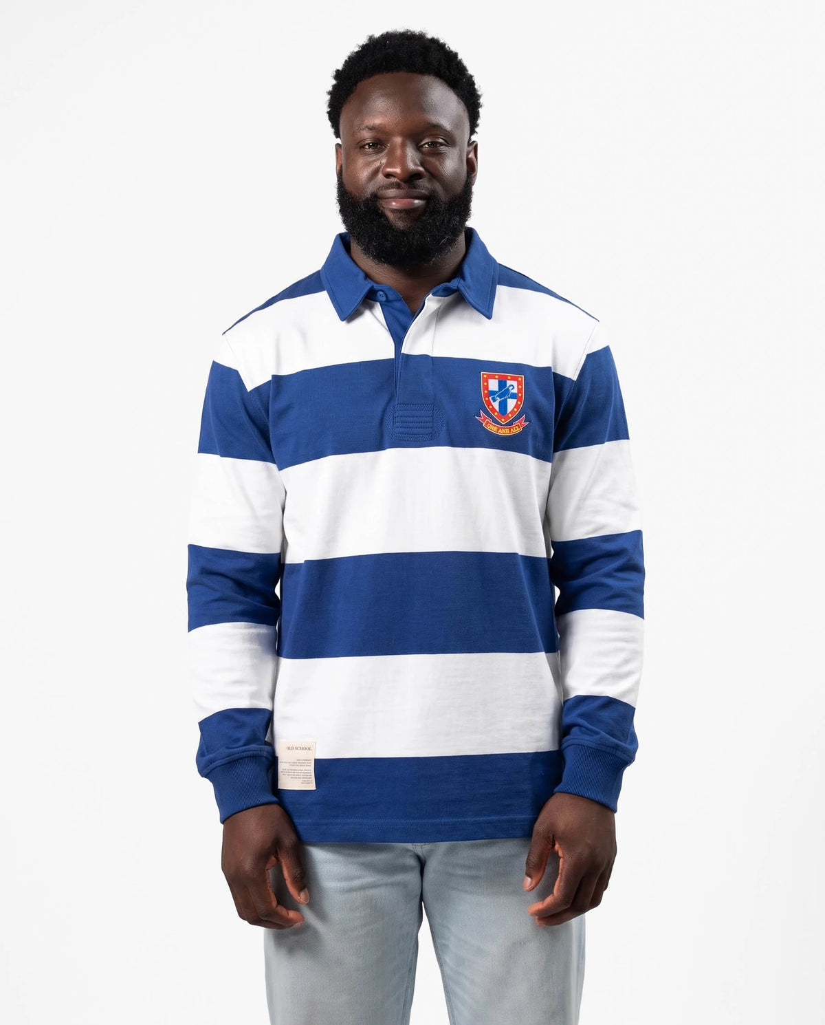 Schools Penryn College Long Sleeve Rugby Jersey 8x8 YD Stripe Navy