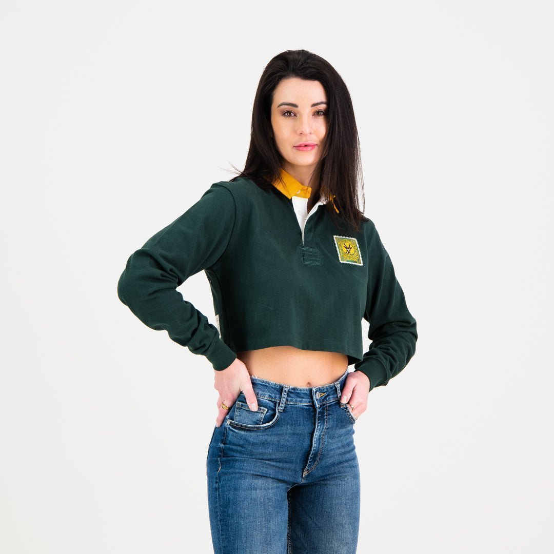 South African Supporters Crop Long Sleeve Jersey - Old School