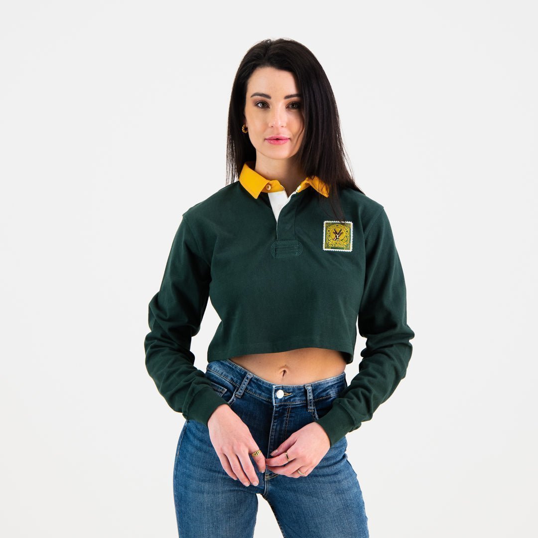 South African Supporters Crop Long Sleeve Jersey - Old School