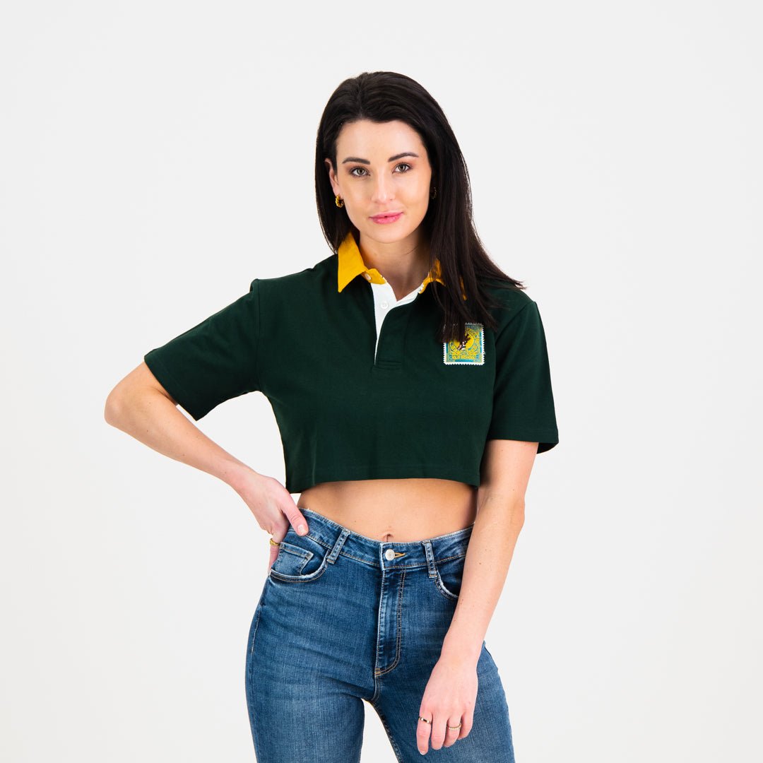 South African Supporters Crop Short Sleeve Jersey - Old School