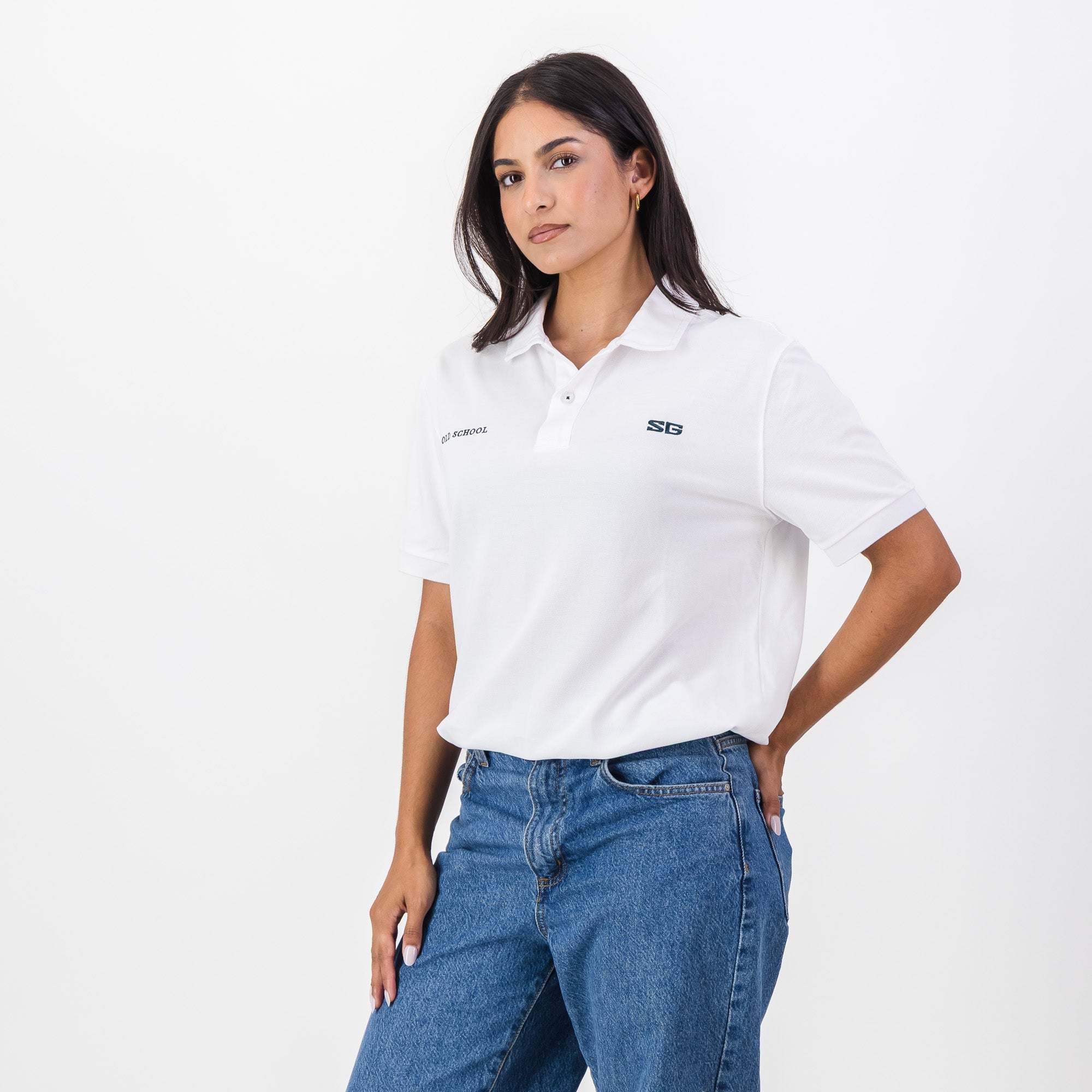 Southern Guards Classic Short Sleeve Polo Plain White - Old School