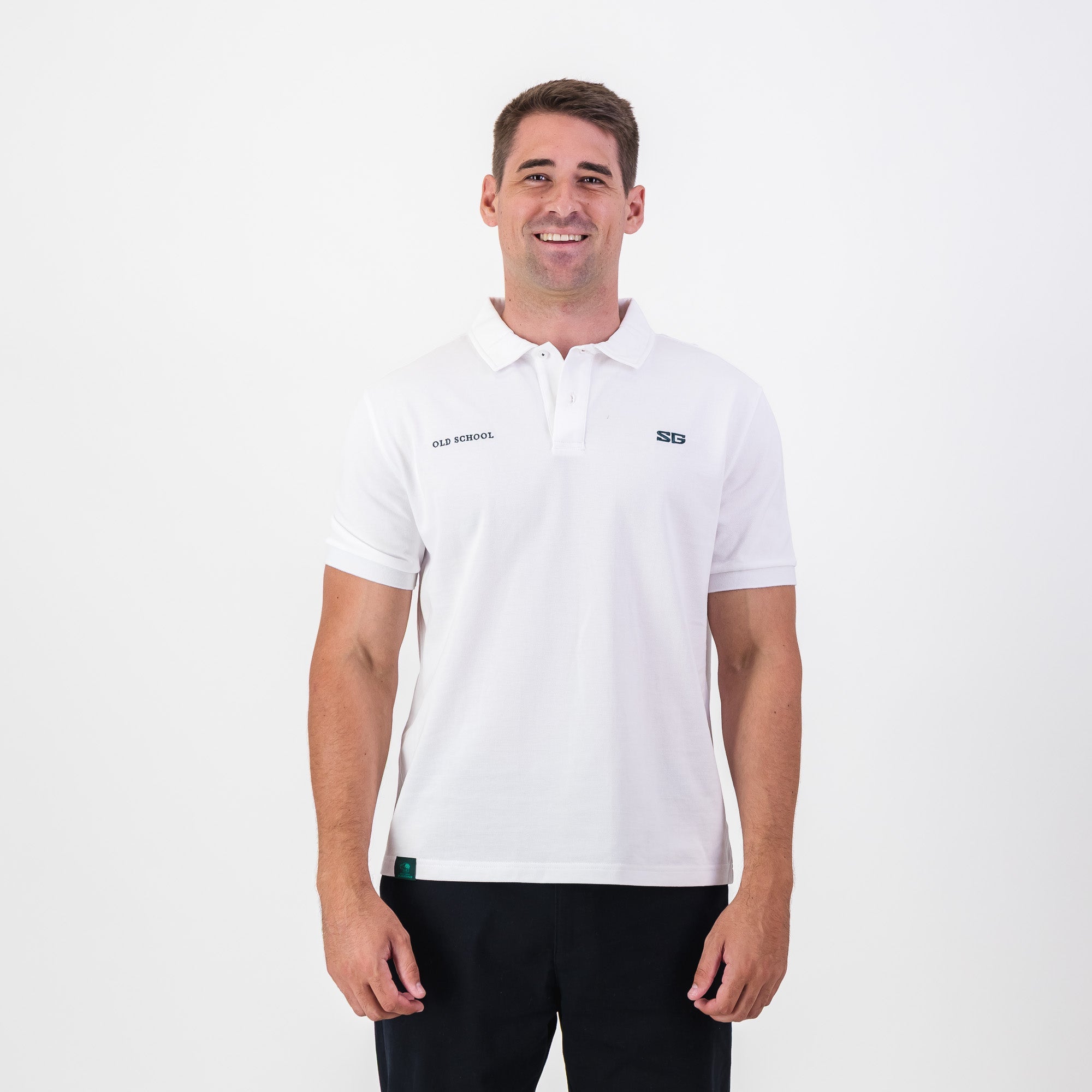 Southern Guards Classic Short Sleeve Polo Plain White - Old School