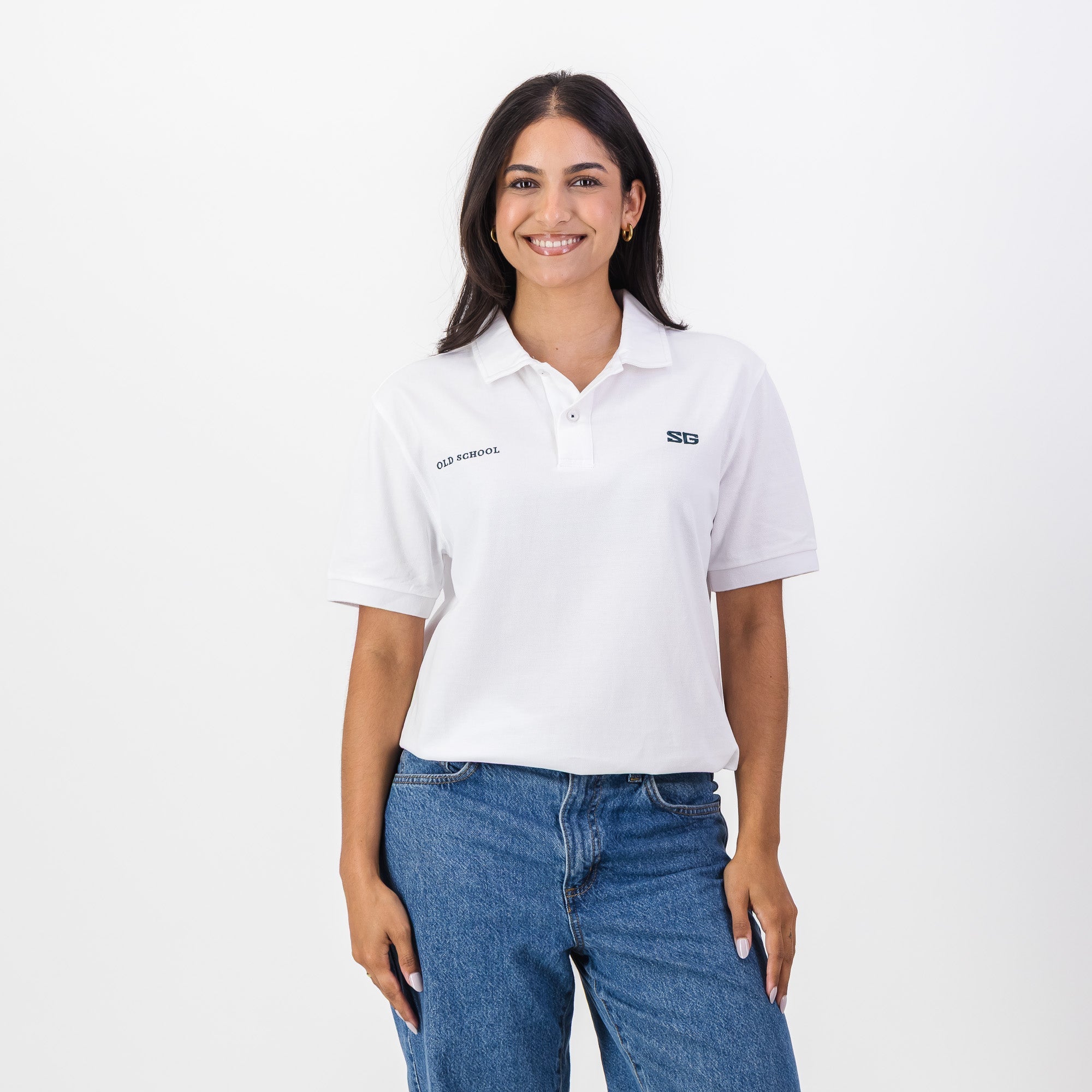 Southern Guards Classic Short Sleeve Polo Plain White - Old School