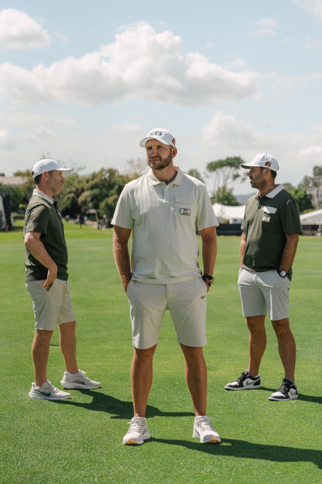 Southern Guards Retro Short Sleeve Golf Polo Pocket Patch Ivory - Old School