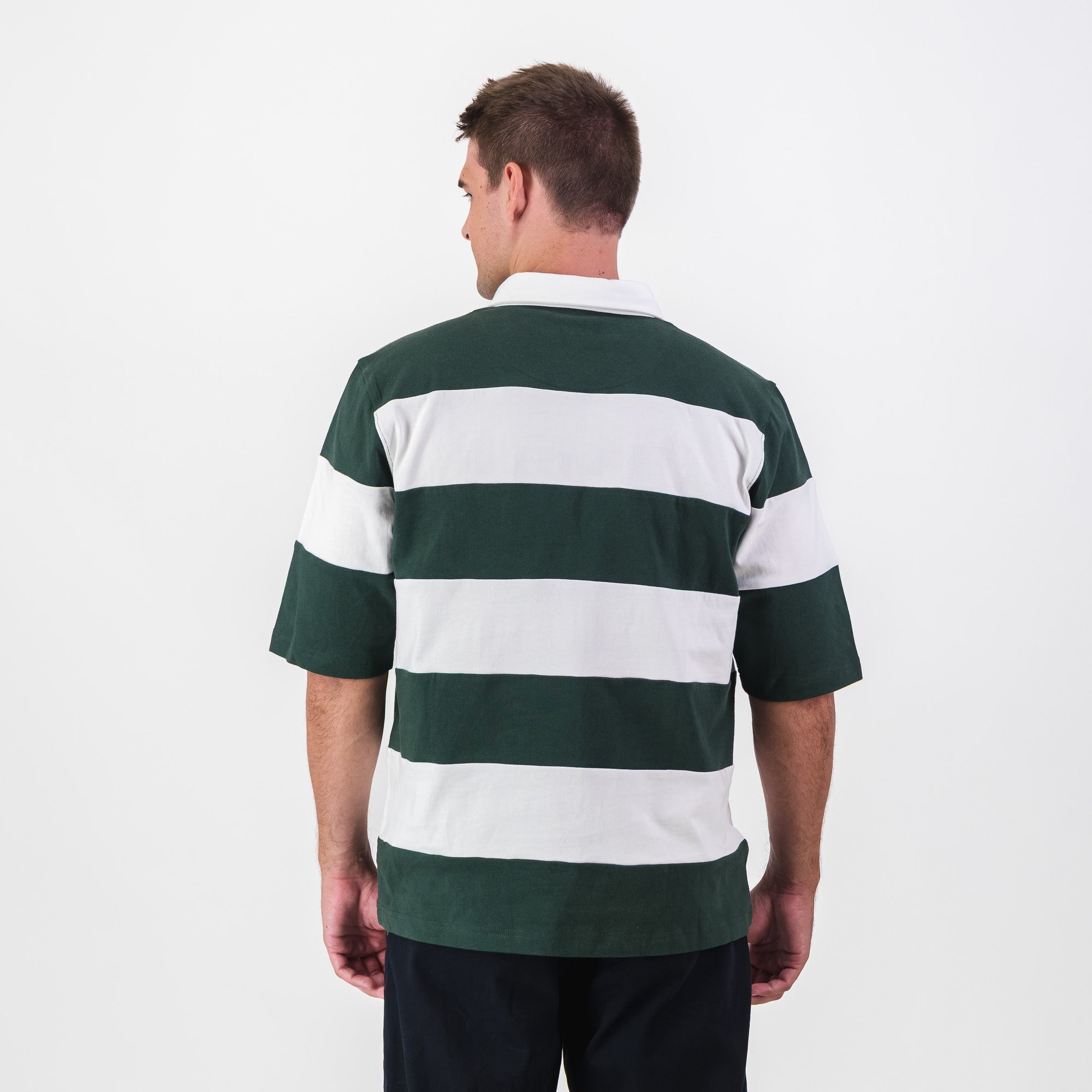 Southern Guards Short Sleeve Rugby Jersey Cut & Sew Green - Old School