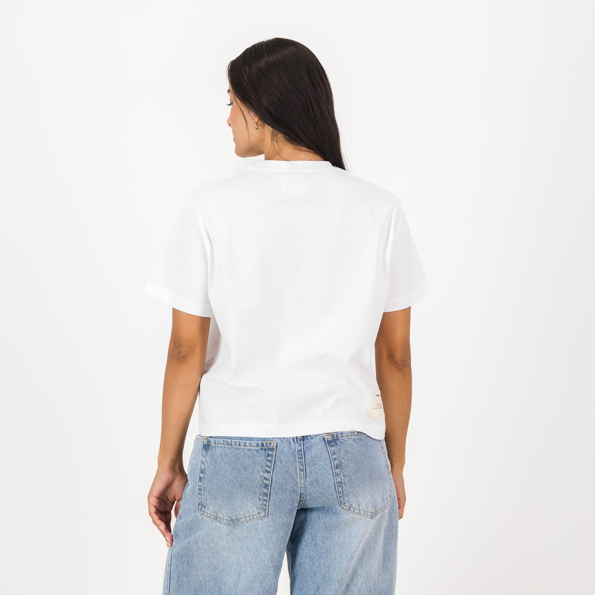 Springboks 95 Ladies Crop Boxy Crew Tee - White - Old School