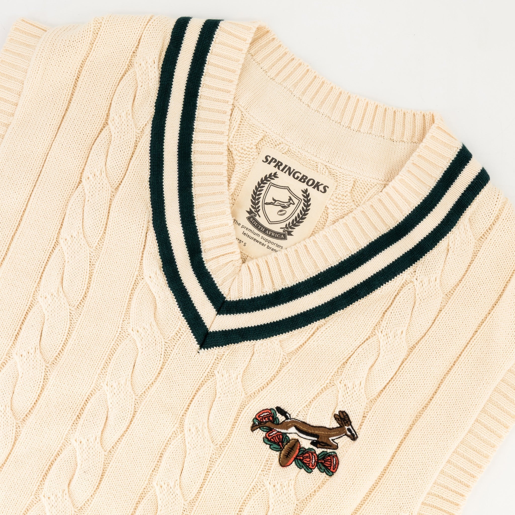 Springboks 95 Vest Knit - Ivory - Old School