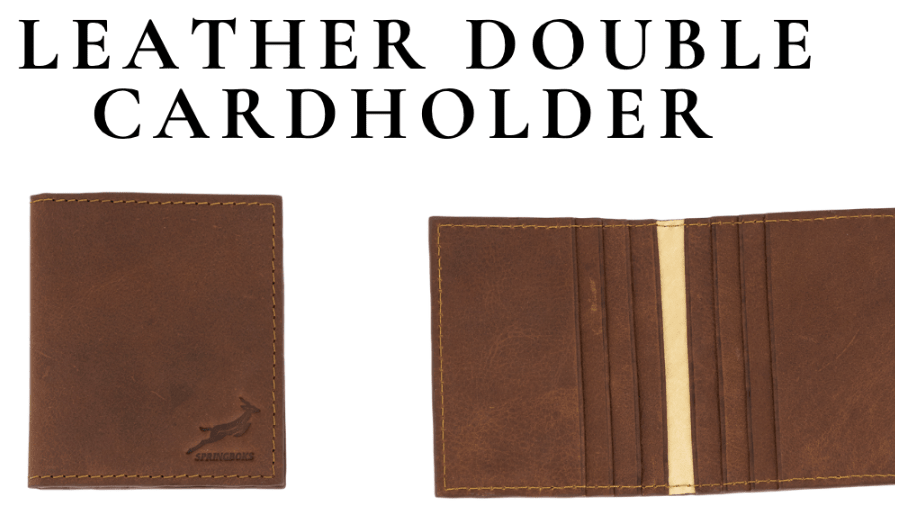 Springboks Accessories Leather Accessories Double Cardholder Emb Brown - Old School