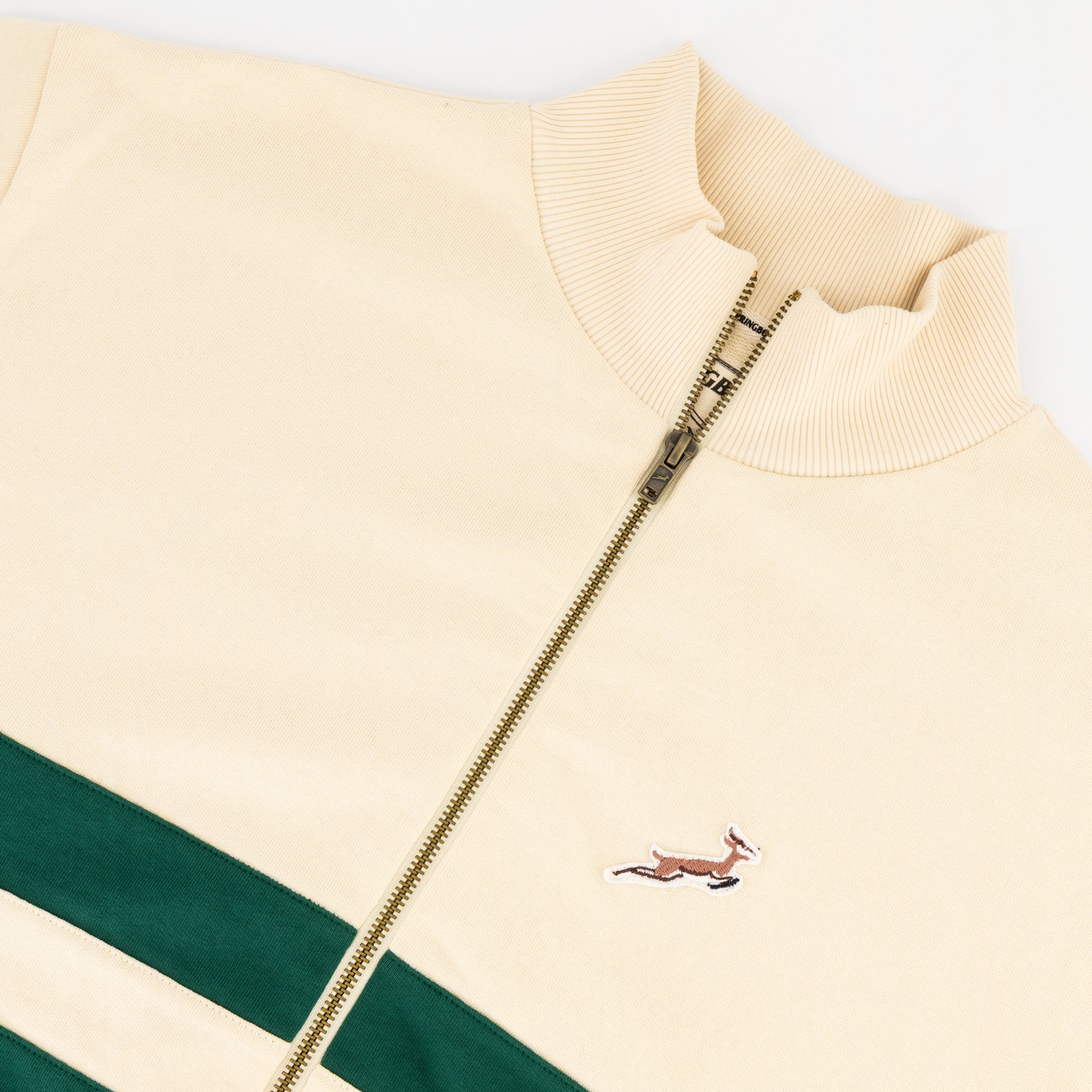 Springboks CB Zip Through Sweat - OS Green - Old School