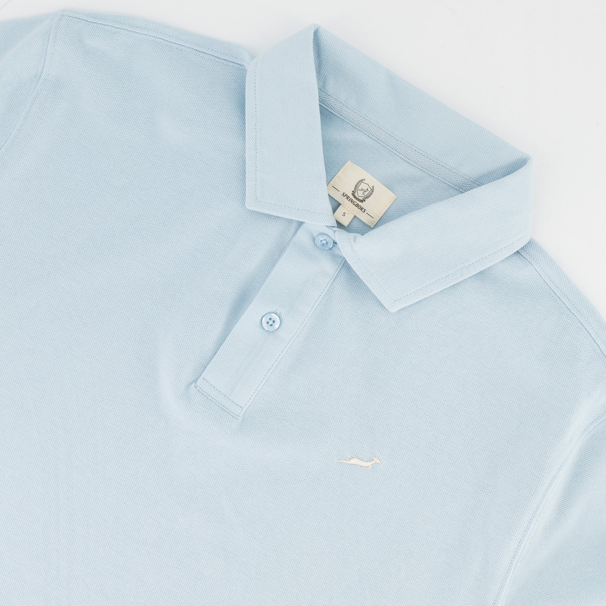 Springboks Contrast Embroidery Polo - Skyway - Old School