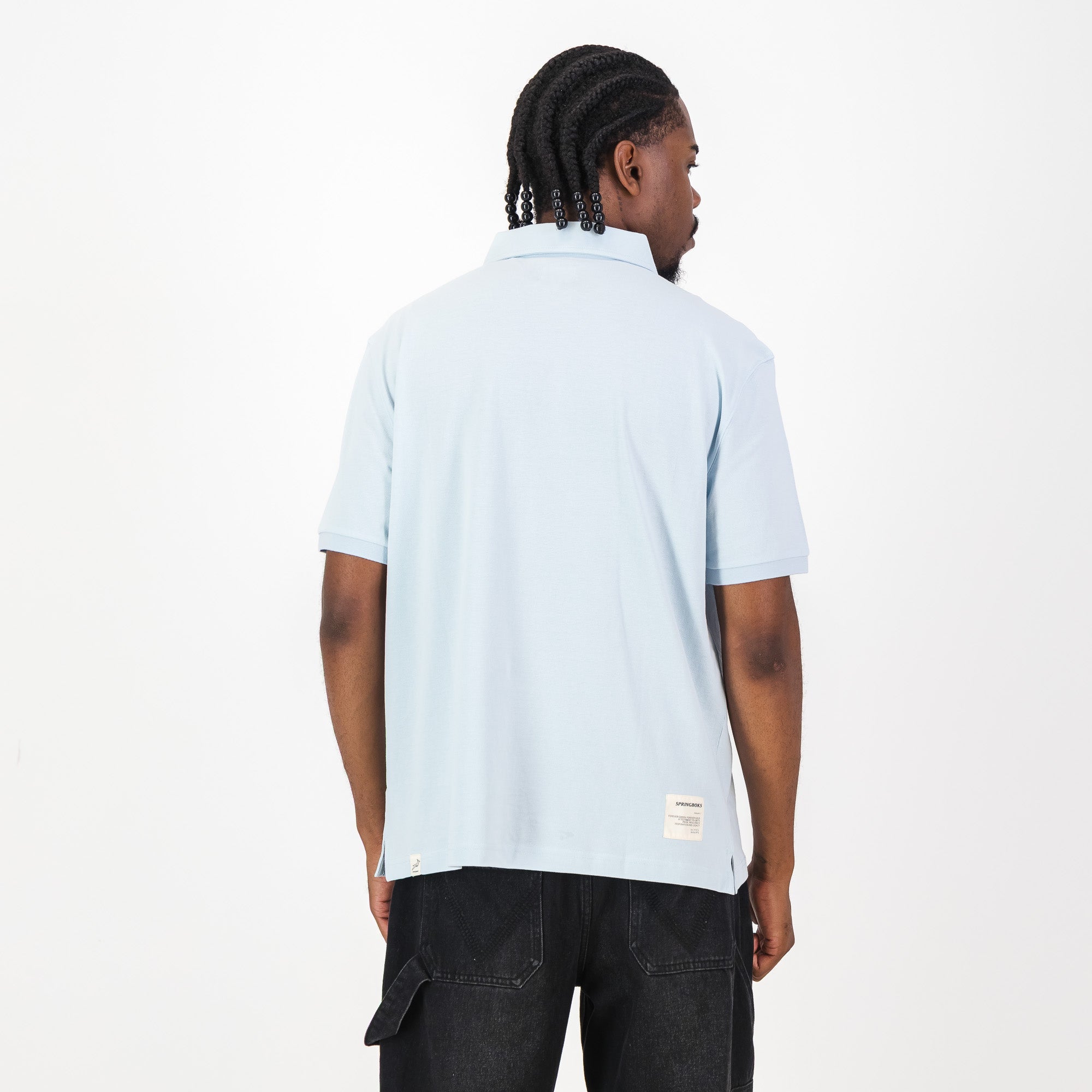 Springboks Contrast Embroidery Polo - Skyway - Old School
