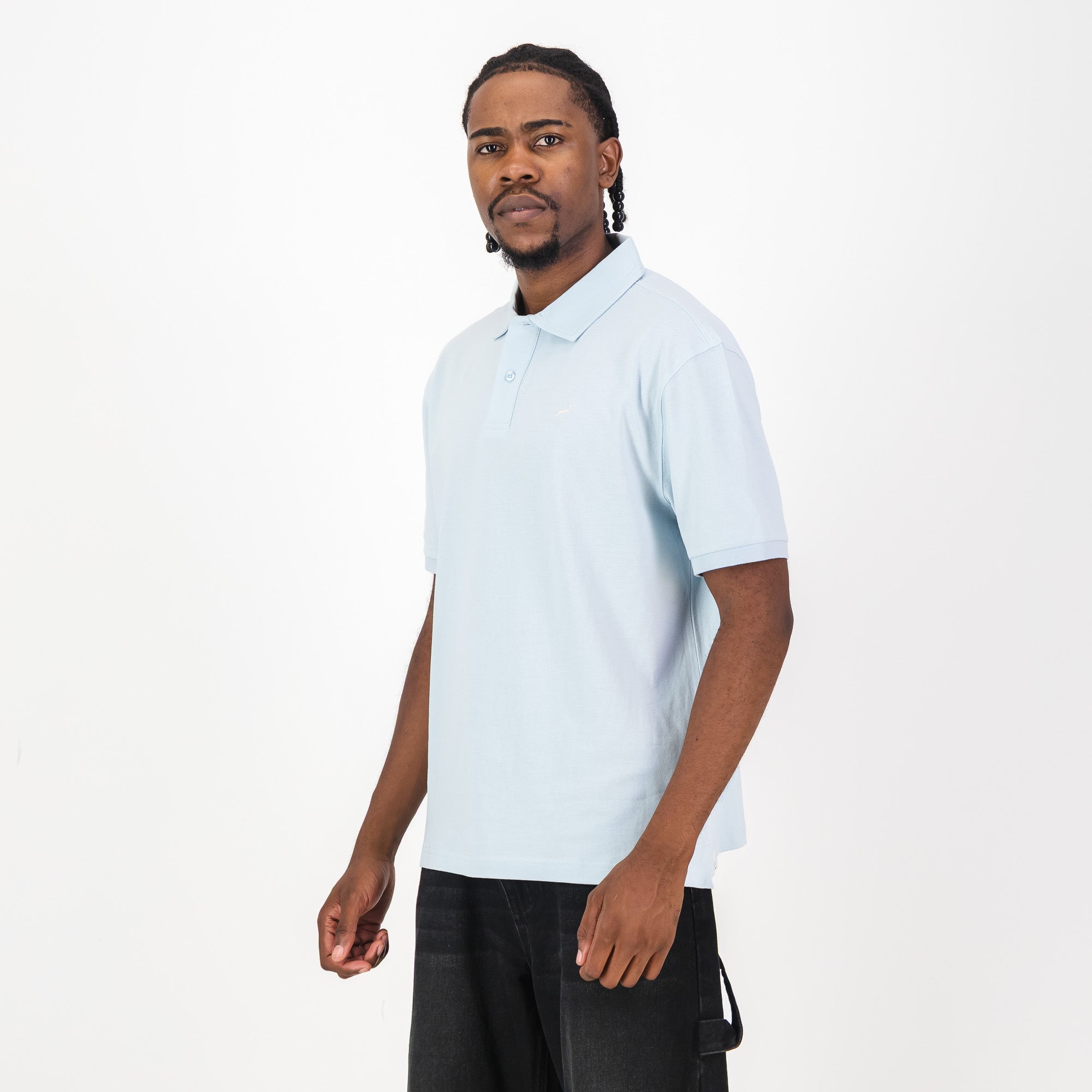 Springboks Contrast Embroidery Polo - Skyway - Old School