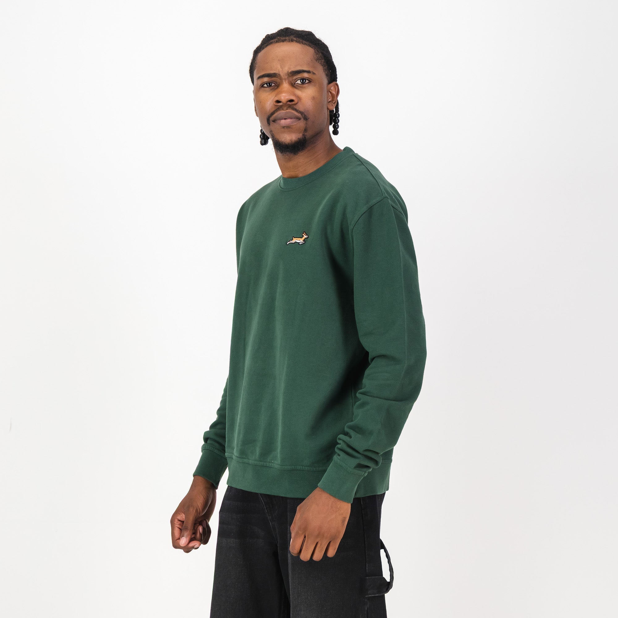 Springboks Essential Nat Embroidered Crew Sweat - Old School