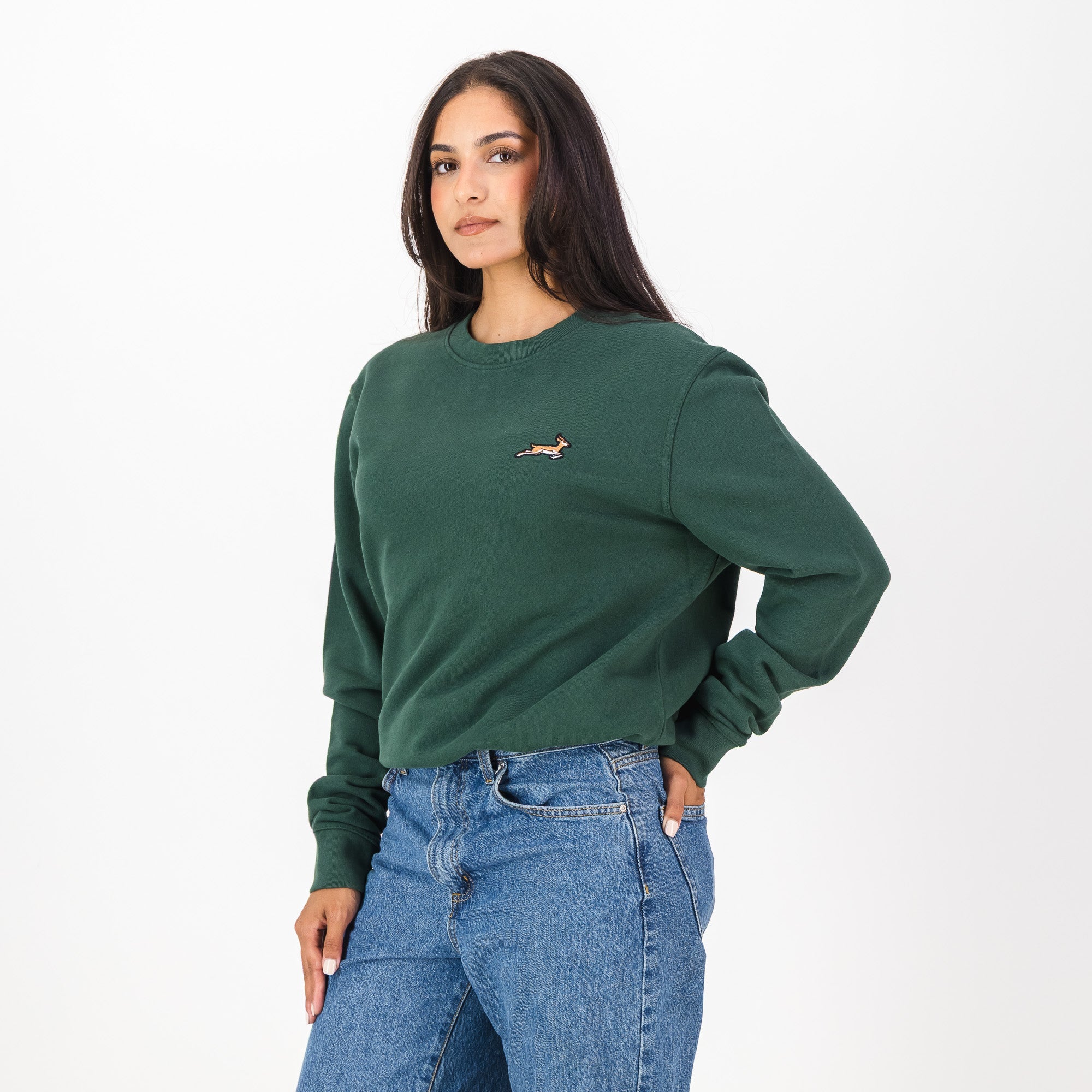 Springboks Essential Nat Embroidered Crew Sweat - Old School