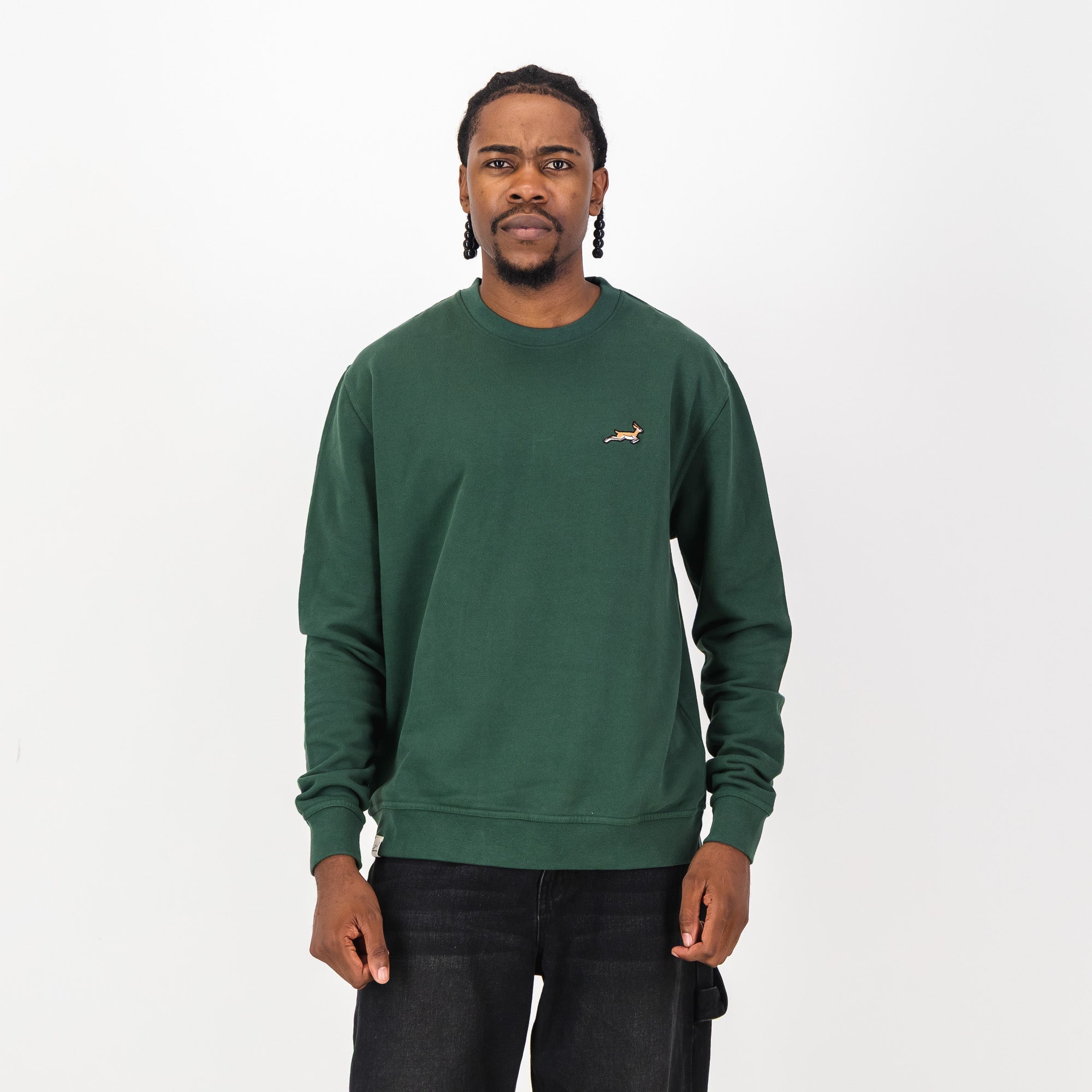 Springboks Essential Nat Embroidered Crew Sweat - Old School