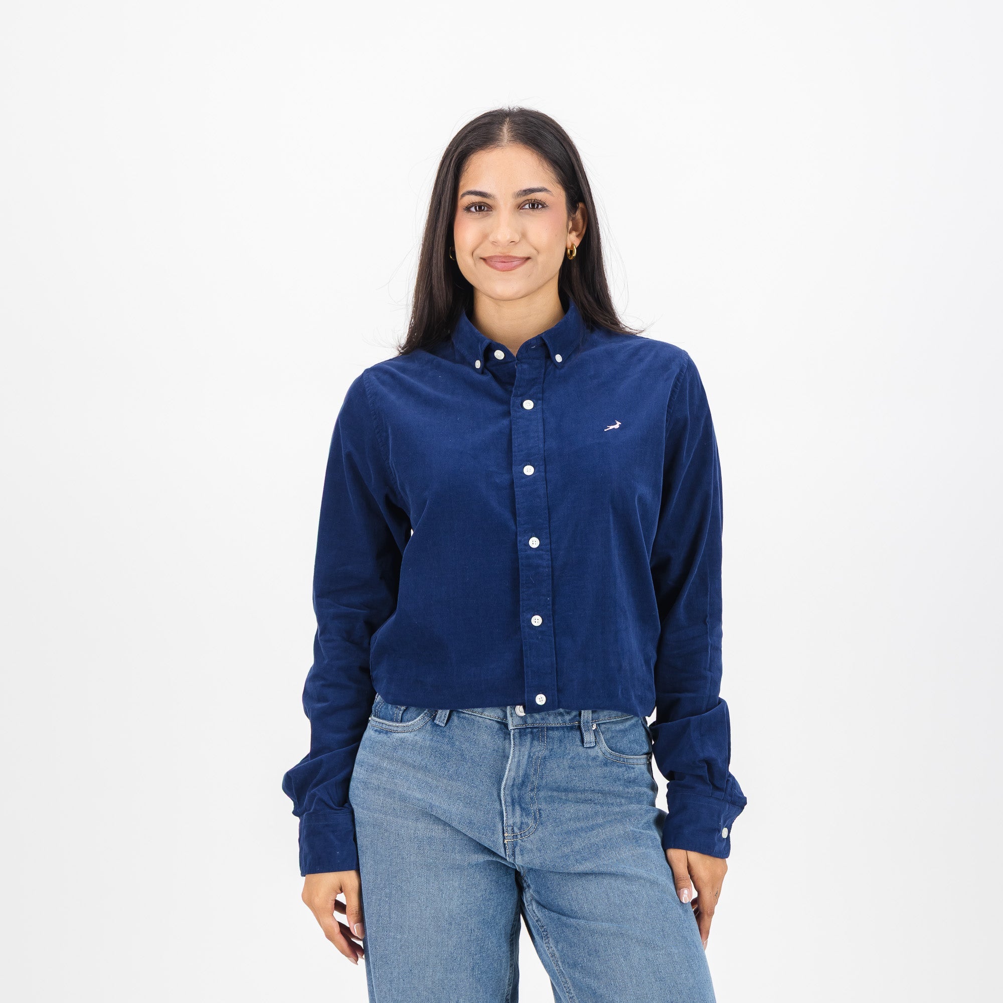 Springboks Fine Corduroy Shirt - Navy - Old School