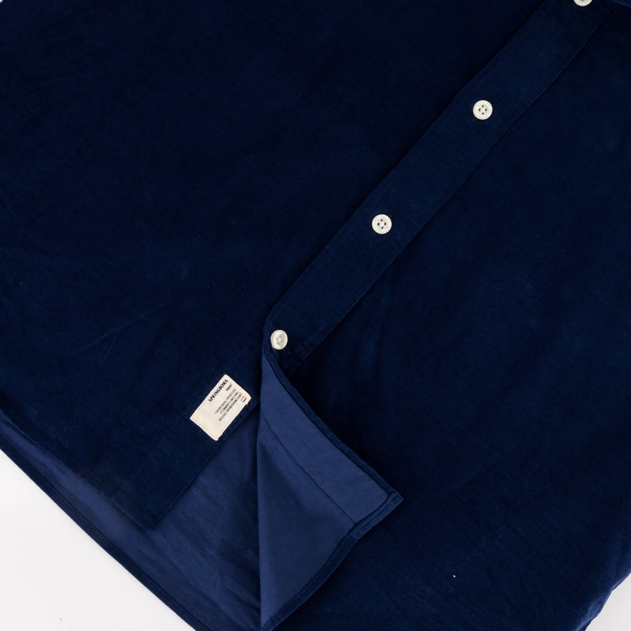 Springboks Fine Corduroy Shirt - Navy - Old School