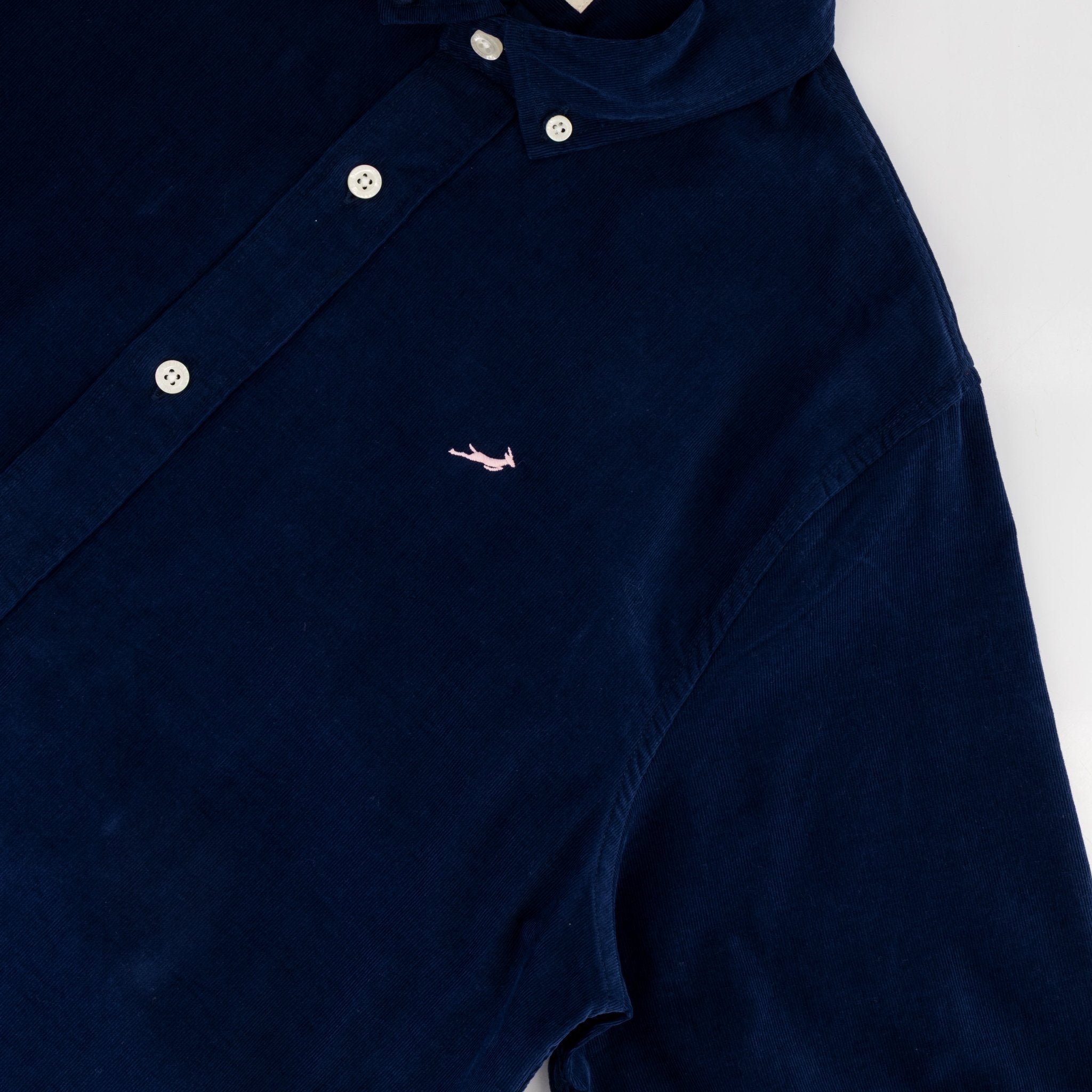 Springboks Fine Corduroy Shirt - Navy - Old School