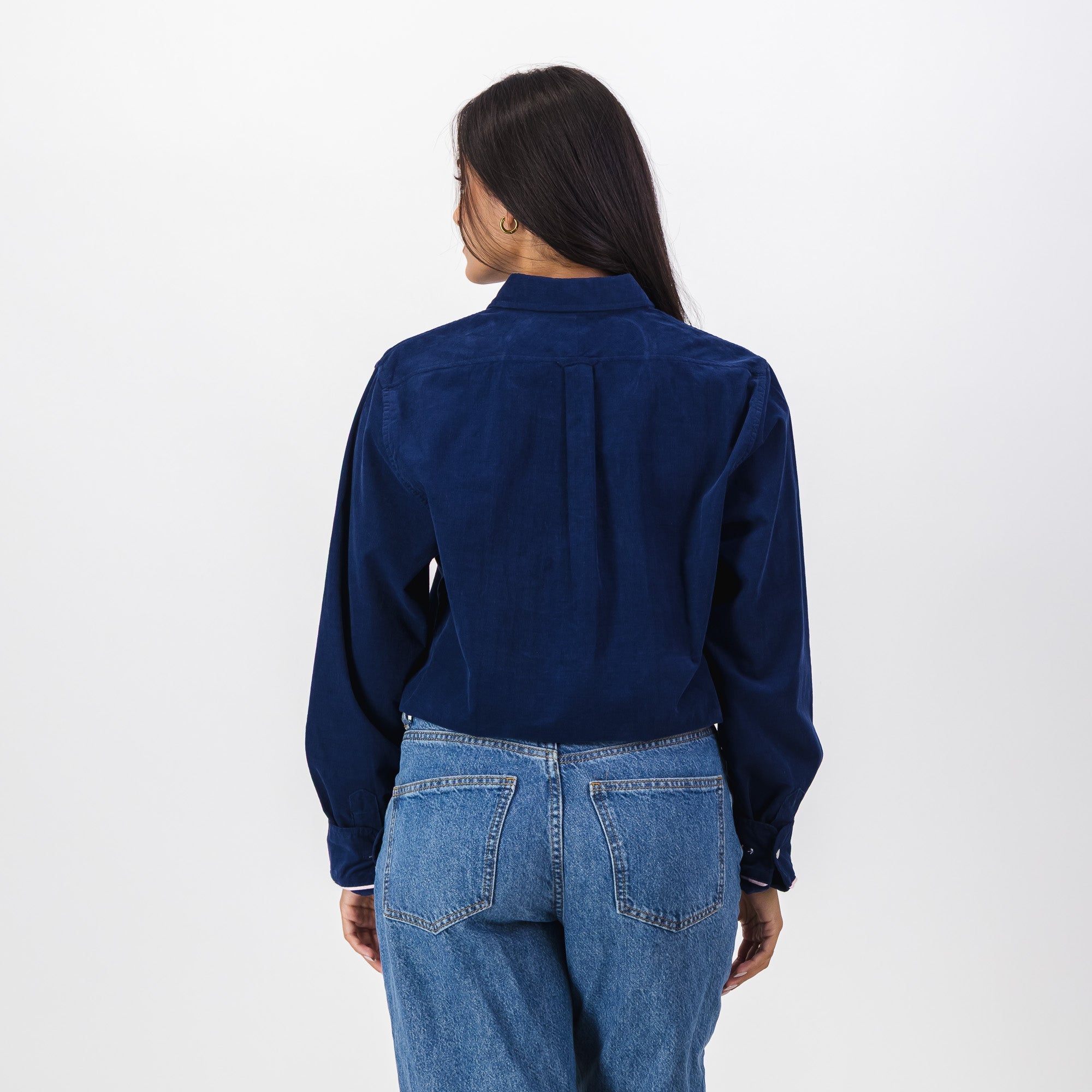 Springboks Fine Corduroy Shirt - Navy - Old School