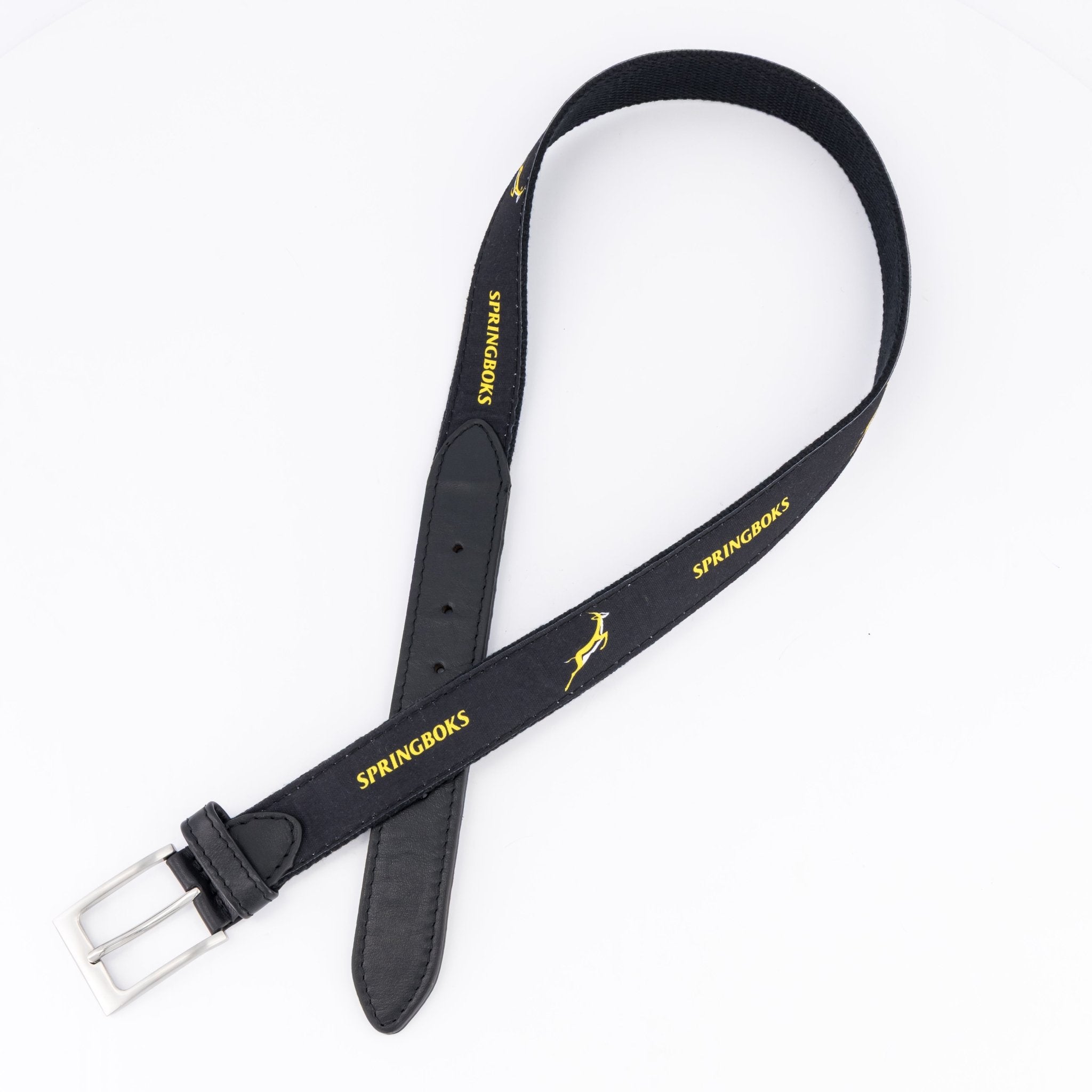 Springboks Golf Belt - Black - Old School