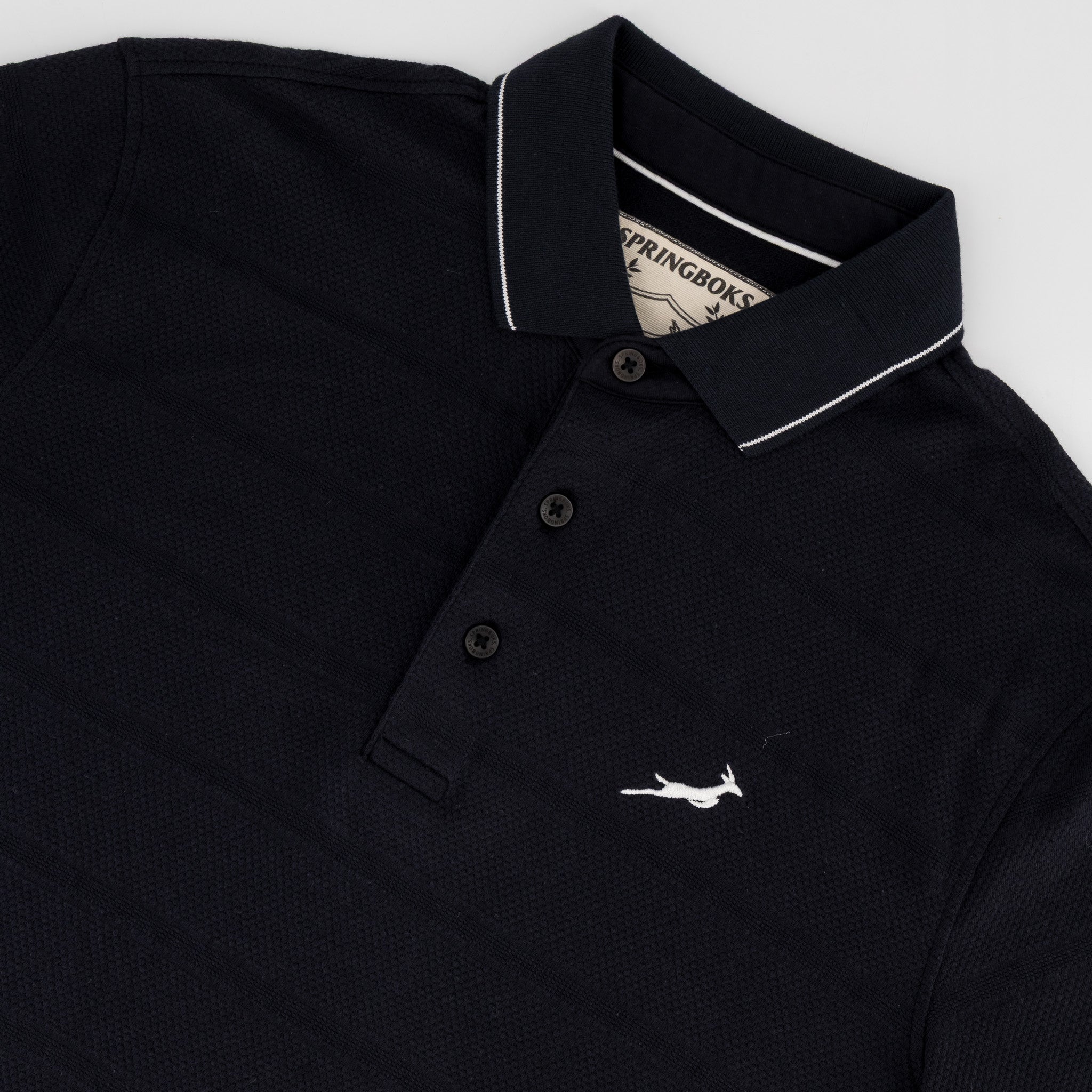 Springboks Golf SS Polo - Charcoal - Old School
