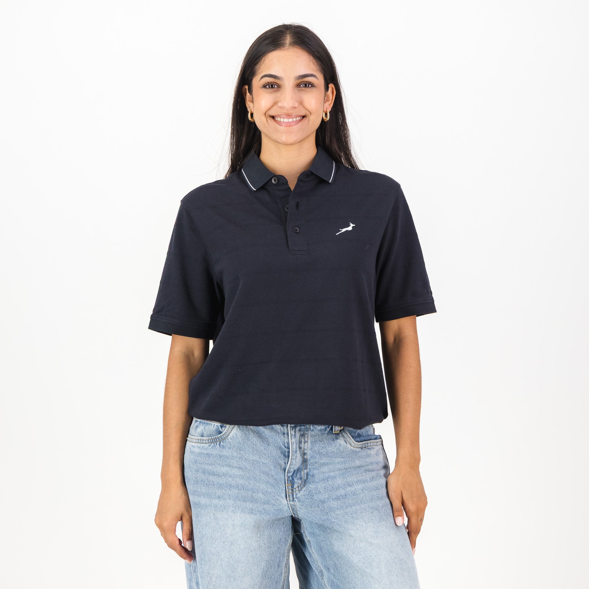 Springboks Golf SS Polo - Charcoal - Old School