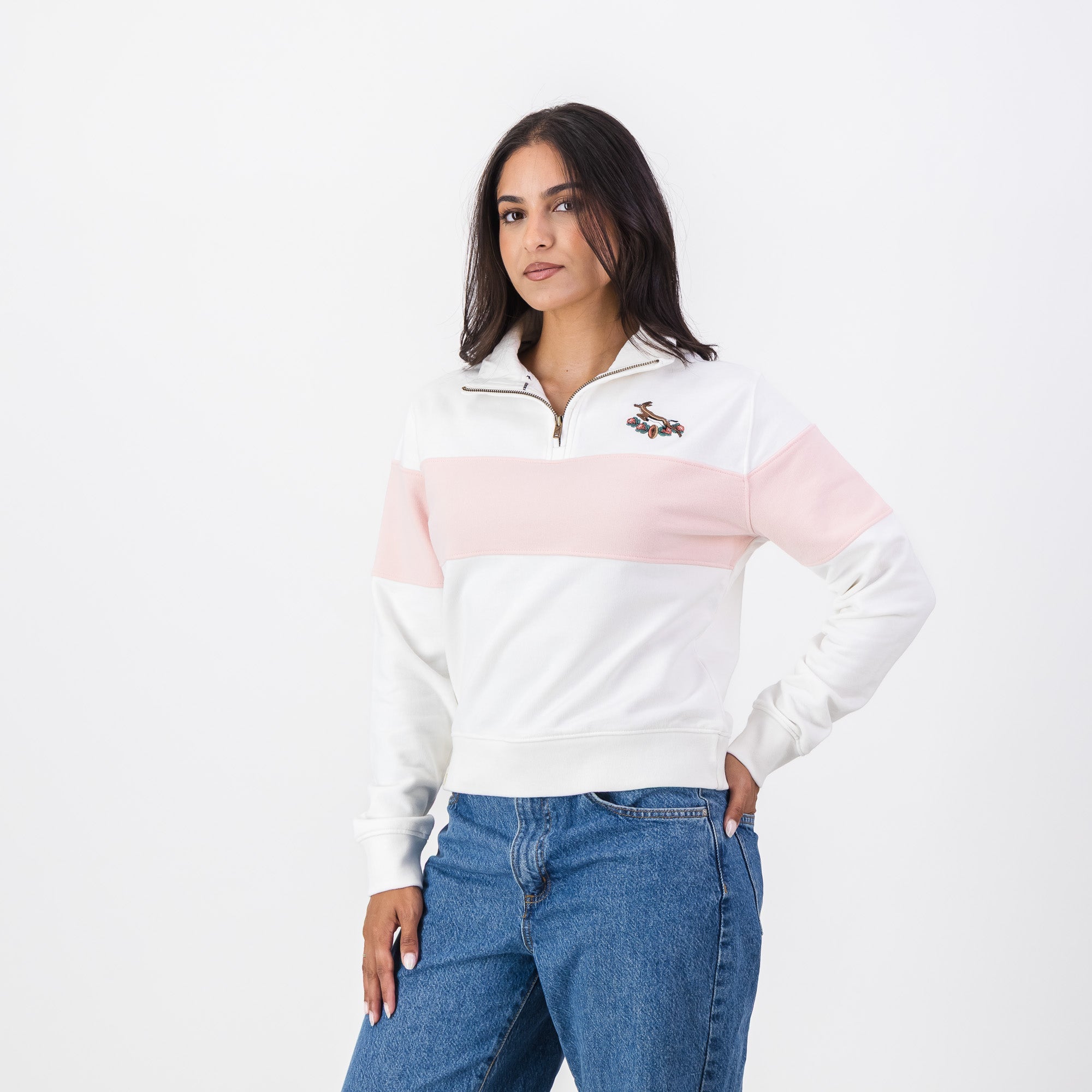 ZB1 アンコン MD ROSE QUARTER ZIP-UP Ready Or Not Waffle Quarter Zip Pullover - (Dusty Rose) – Jadelynn
