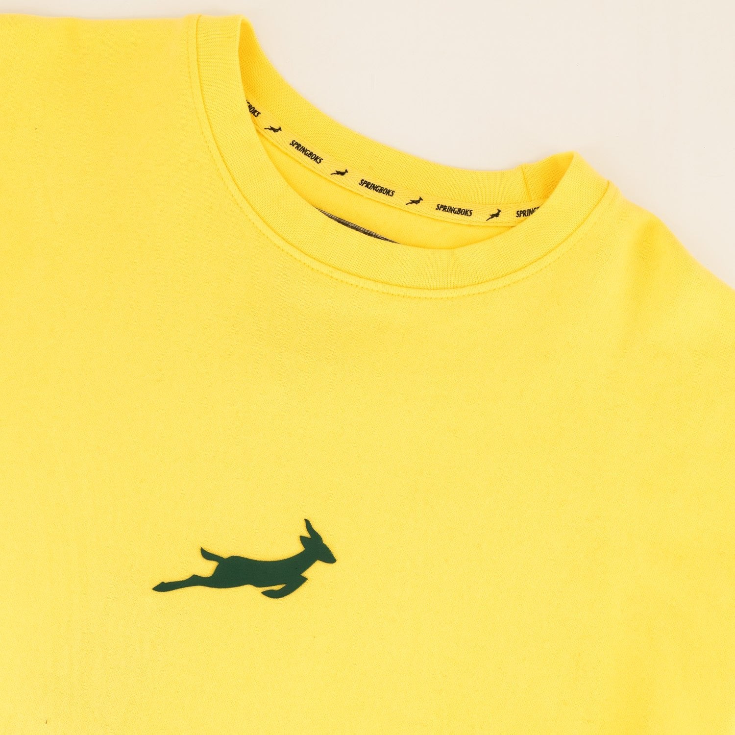 Springboks HS Middle Logo Crew Sweat - Sunshine