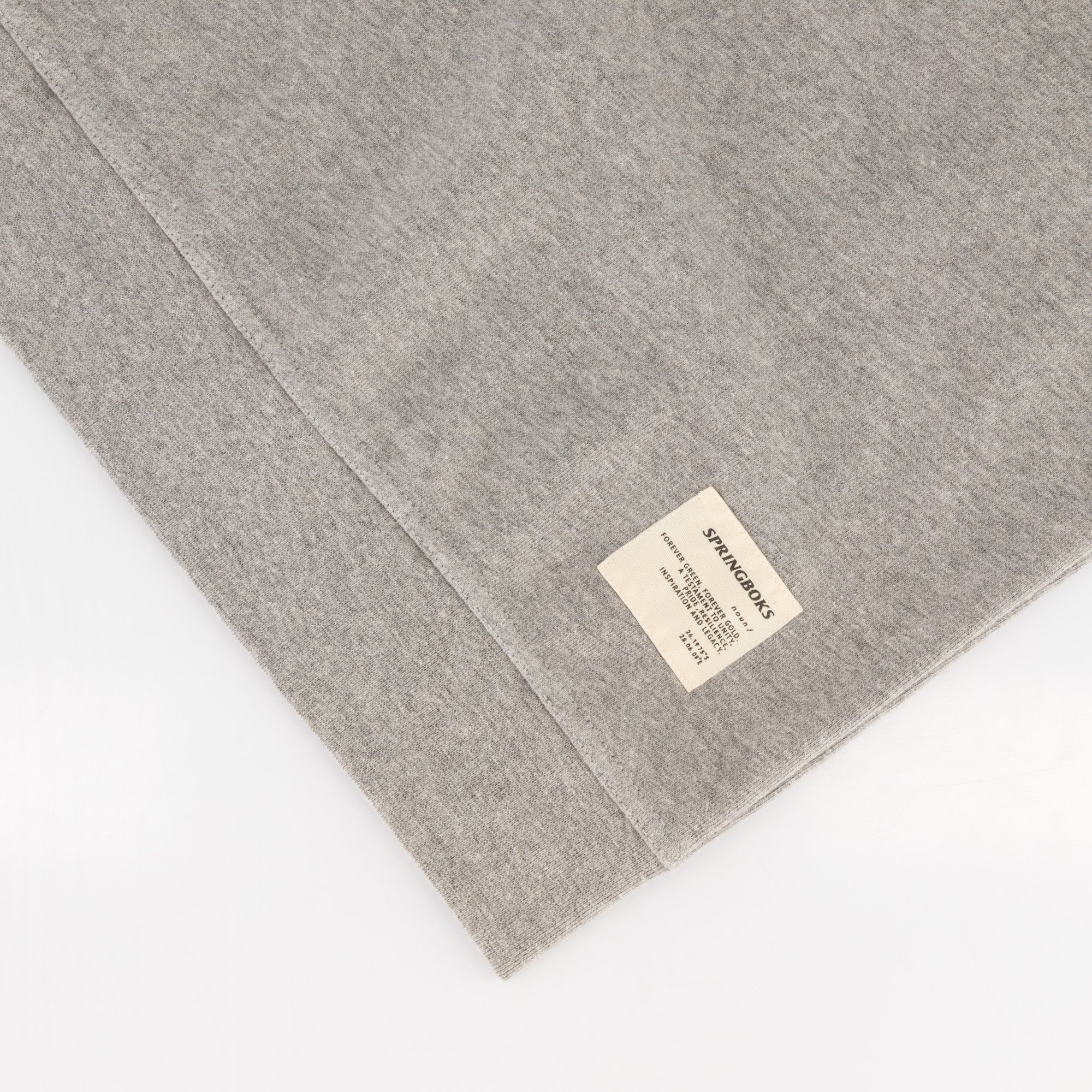 Springboks HS Small logo Crew Sweat - LT Grey Melange - Old School