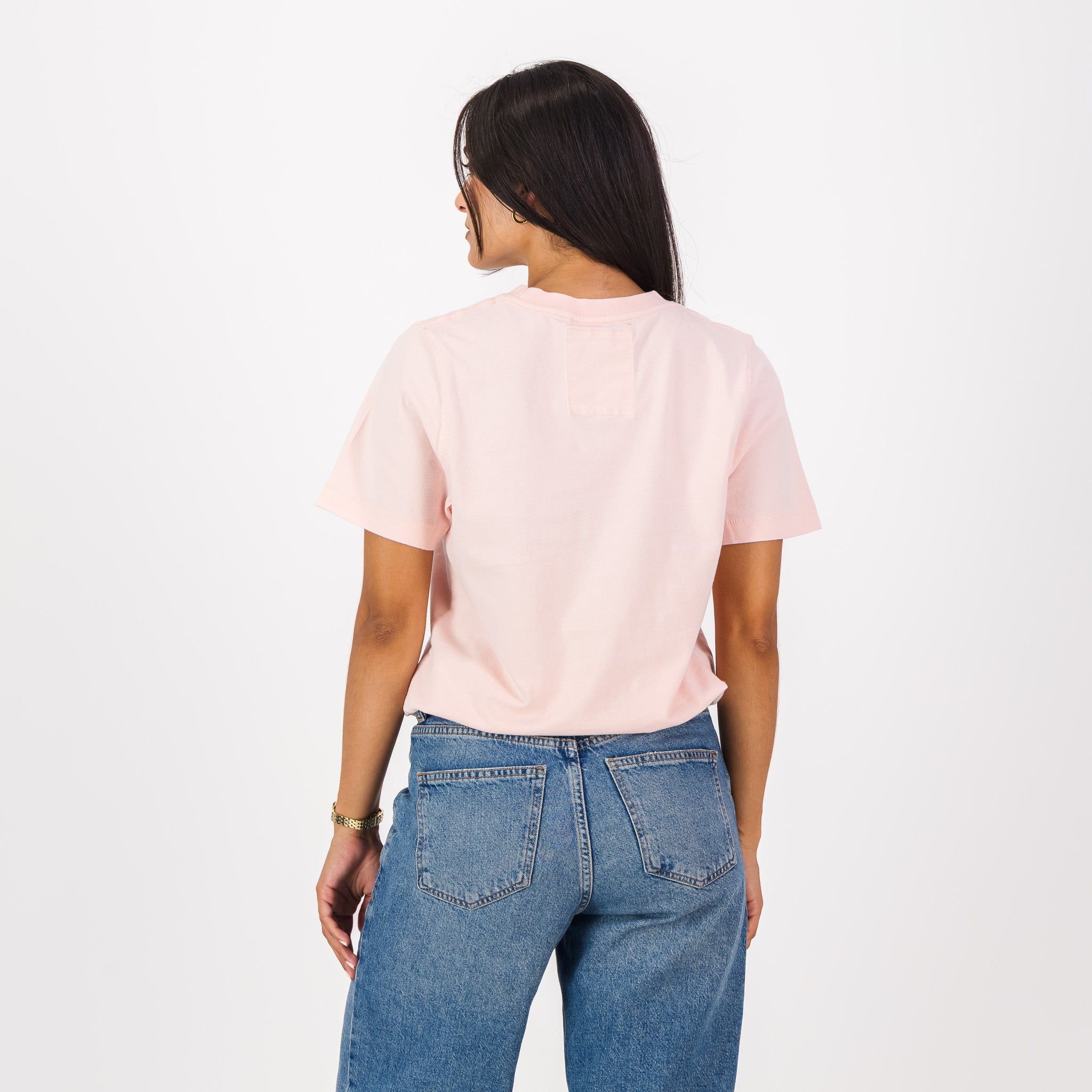 Springboks LC Badge Ladies Crew Tee - Rose Quartz – Old School