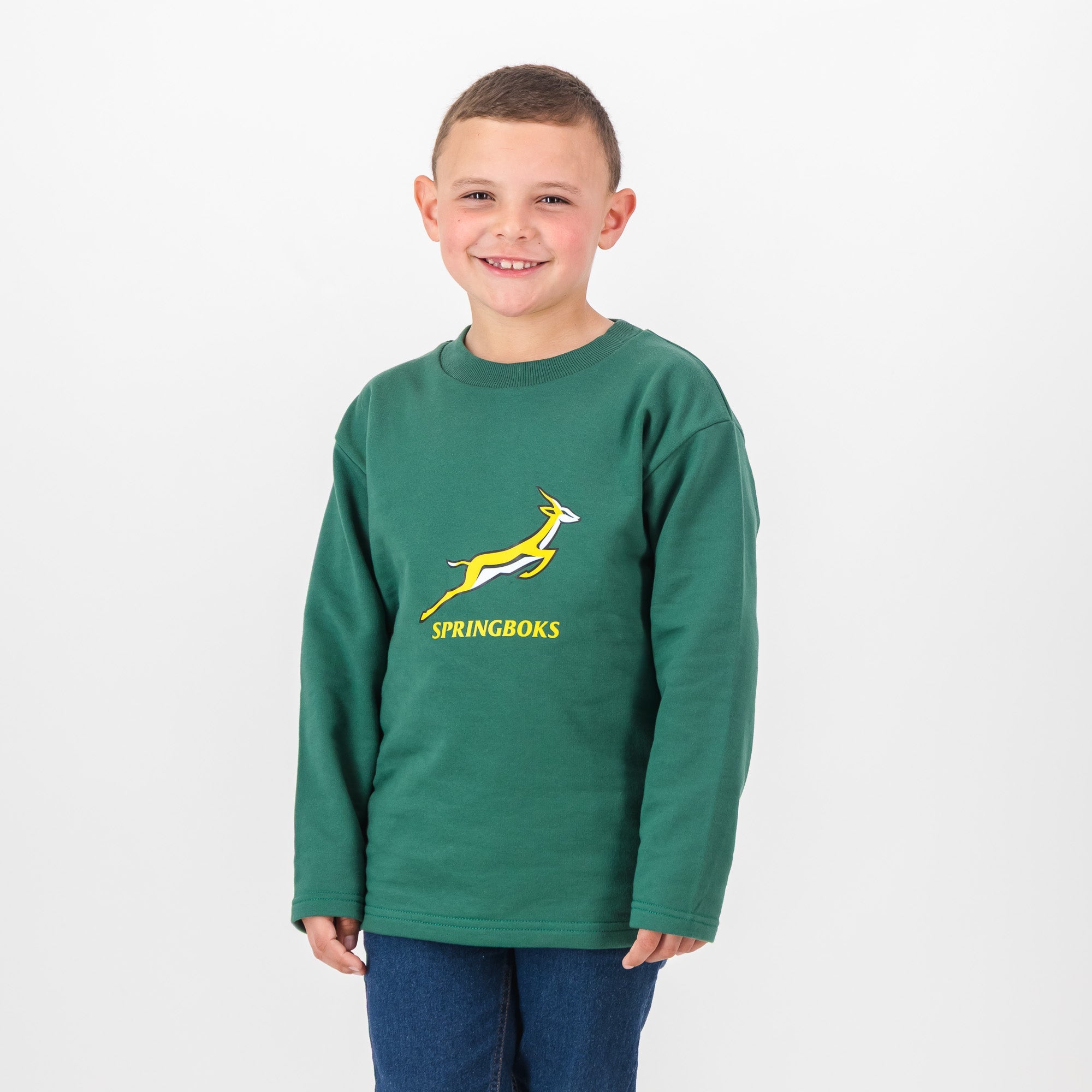 Springboks Kids Bokkies Fleece Sweat - OS Green - Old School