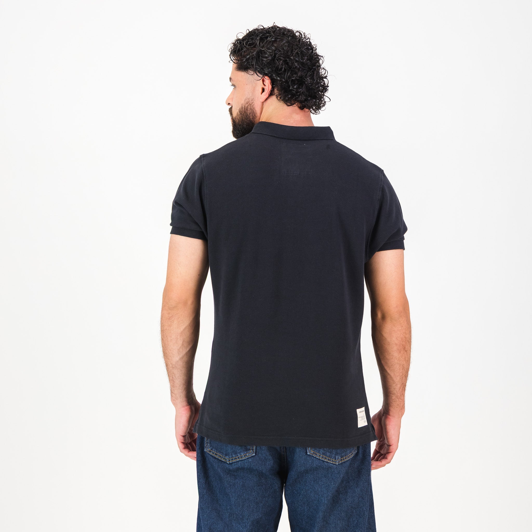 Springboks Metal Rivet SS Polo - Black - Old School