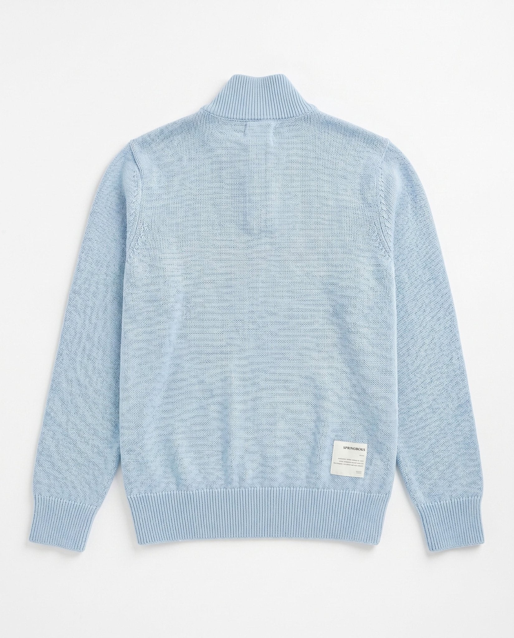Springboks Premium Quarter Zip Knit - Skyway - Old School