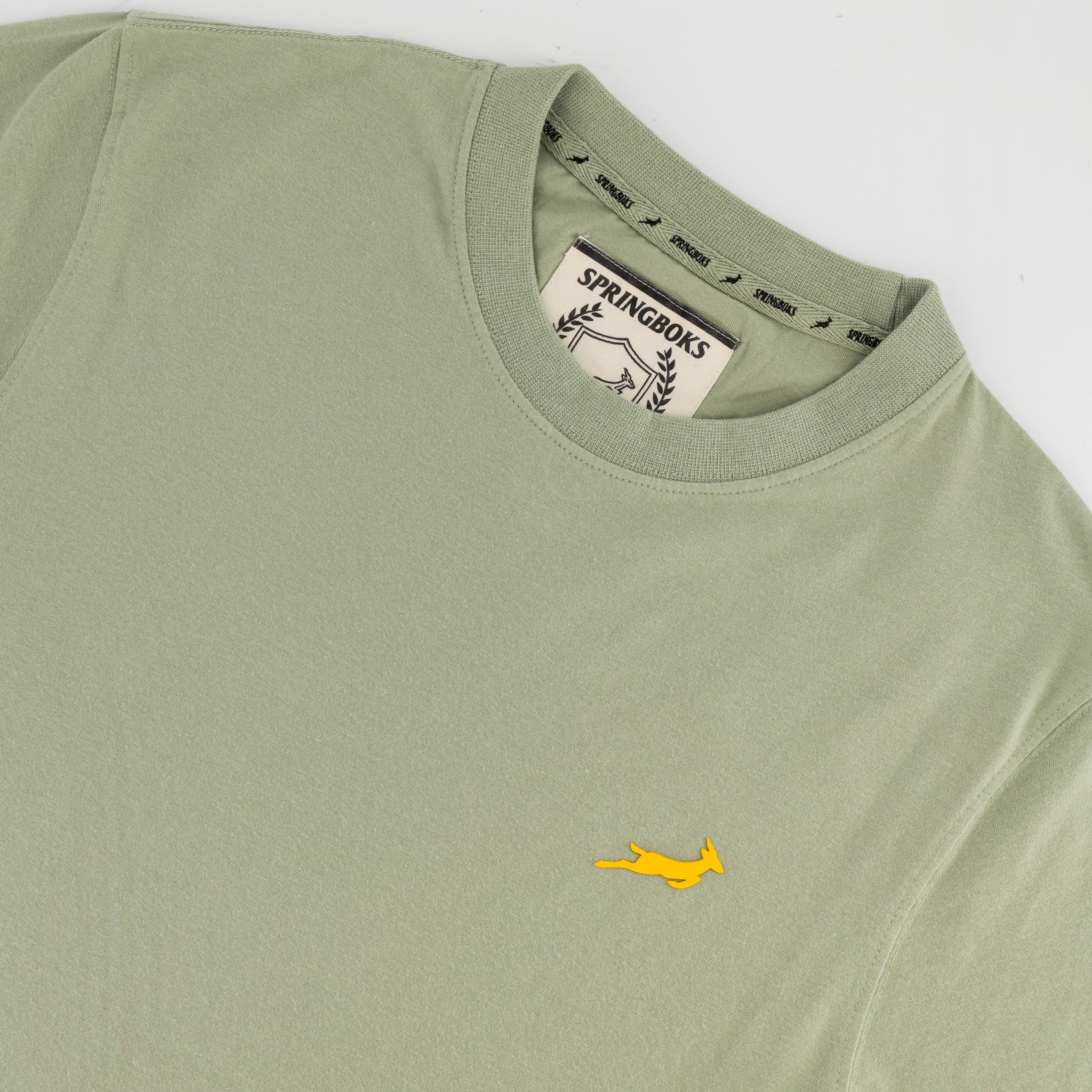 Springboks SML Bok HS Regular Crew Tee - Desert Sage - Old School