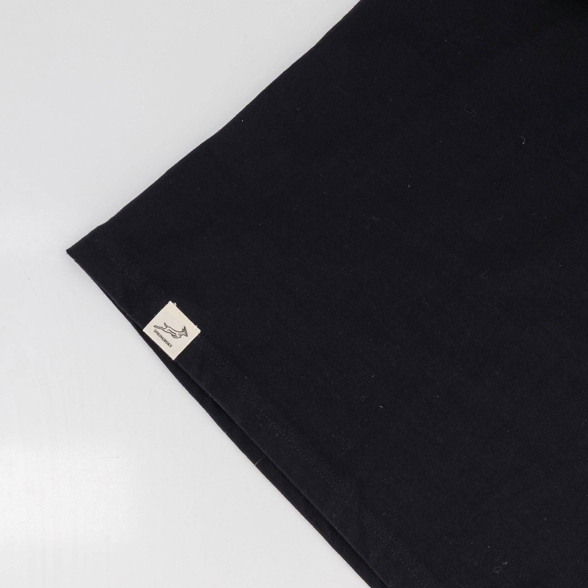 Springboks SML EMB LS Crew Tee - Black - Old School