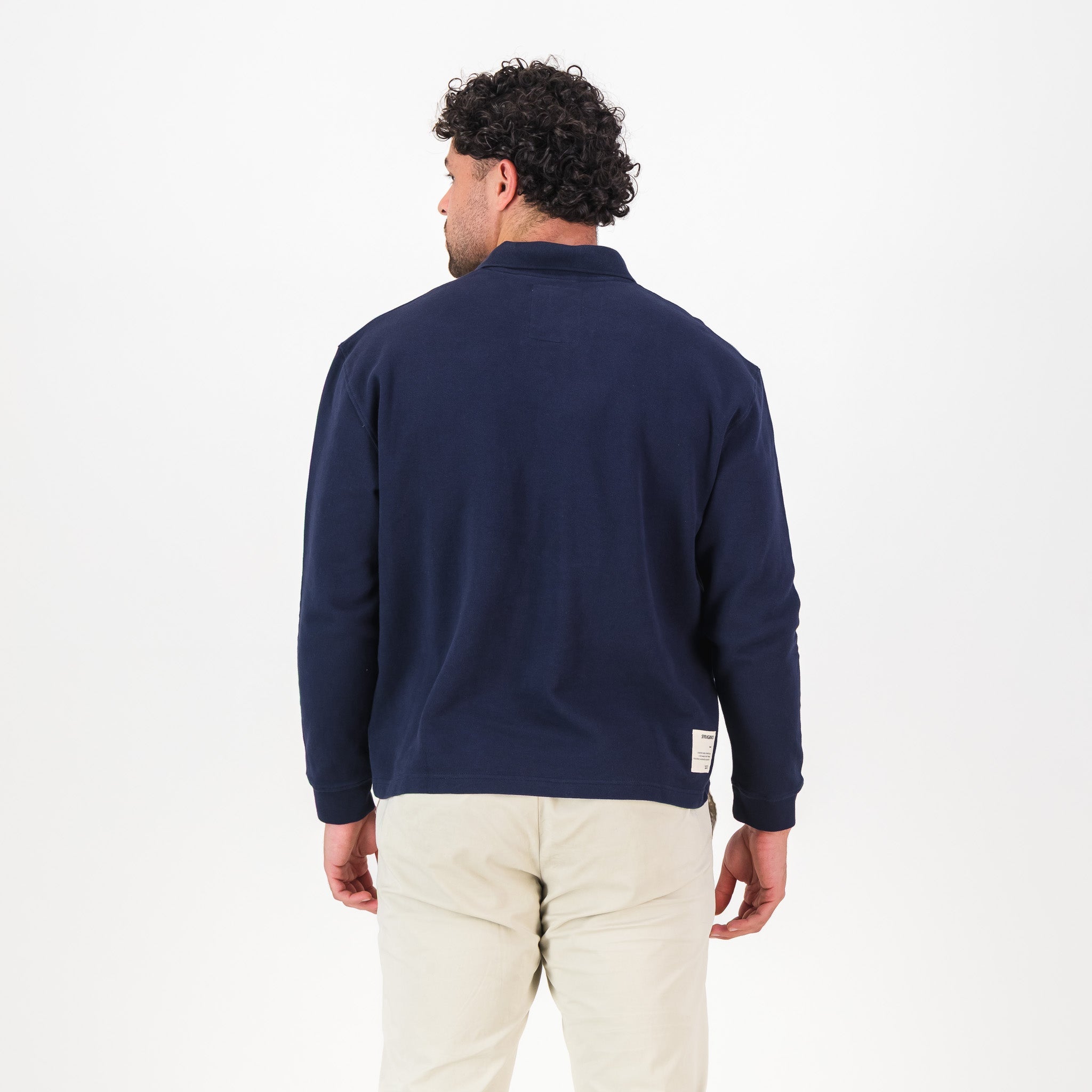 Springboks SML EMB LS Polo - Navy - Old School