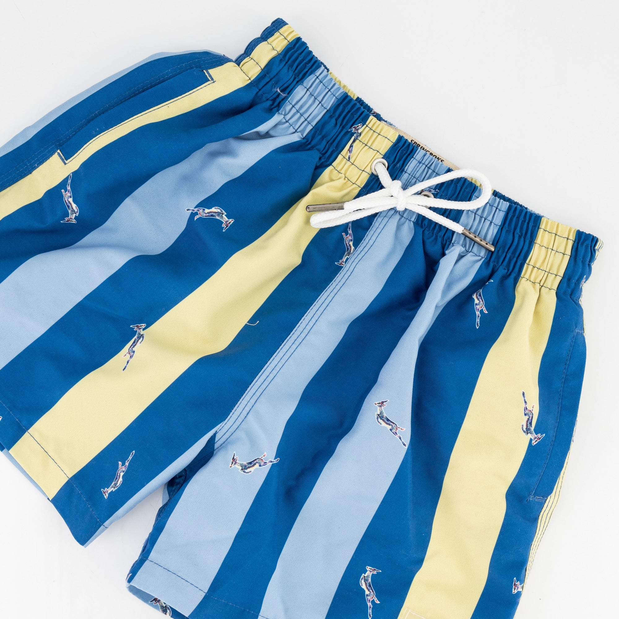 Springboks Stripe Print Kids Swim Shorts - Skyway - Old School