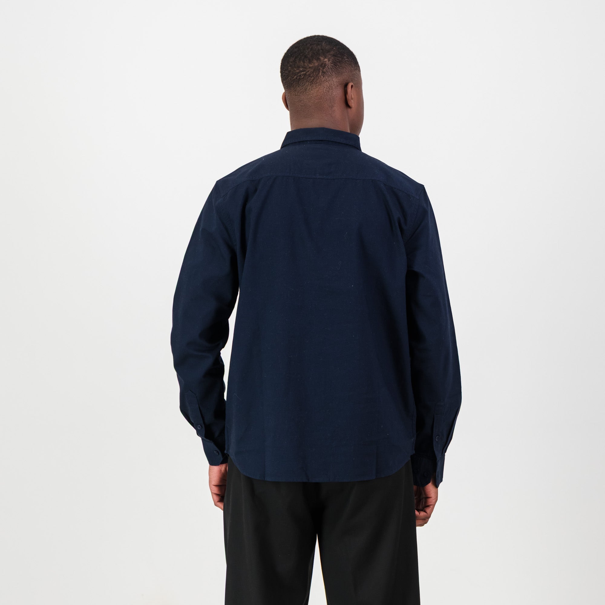 Springboks Tailored LS Oxford Shirt - Navy - Old School