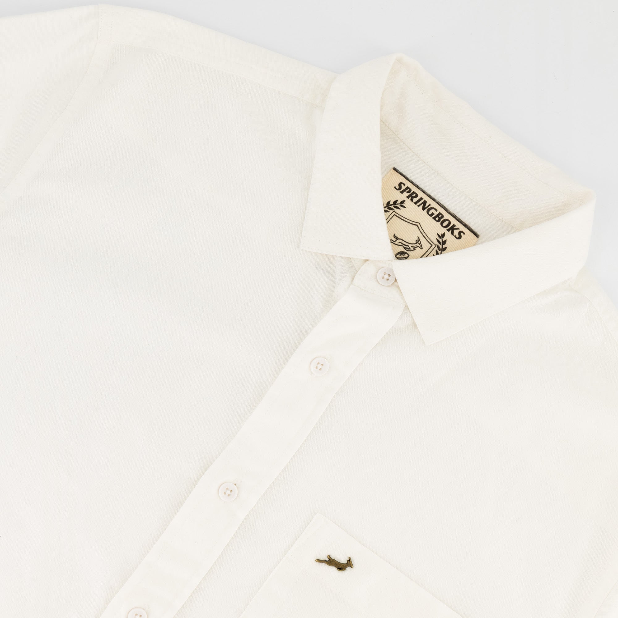 Springboks Tailored LS Oxford Shirt - White - Old School