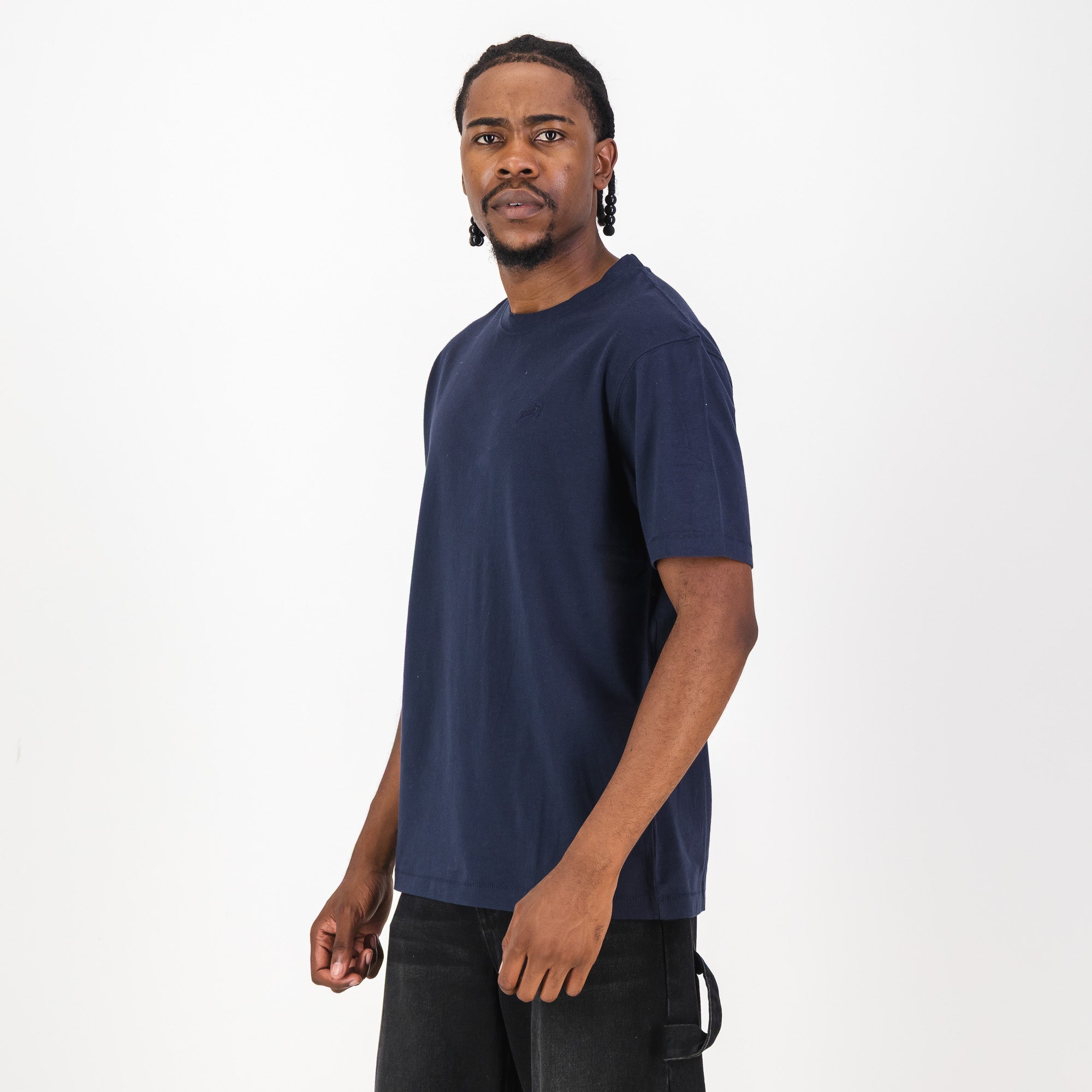 Springboks Tonal SML EMB Bok Crew Tee - Navy - Old School