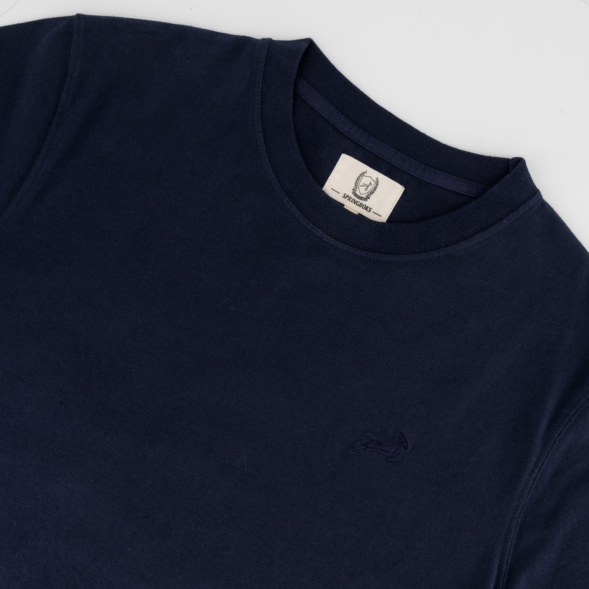 Springboks Tonal SML EMB Bok Crew Tee - Navy - Old School