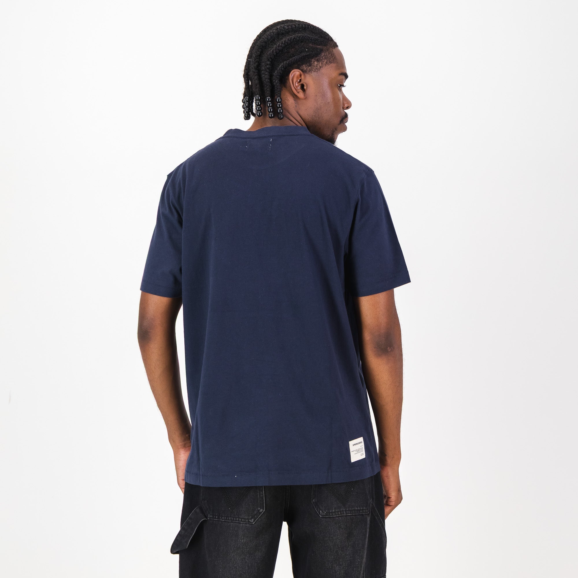 Springboks Tonal SML EMB Bok Crew Tee - Navy - Old School