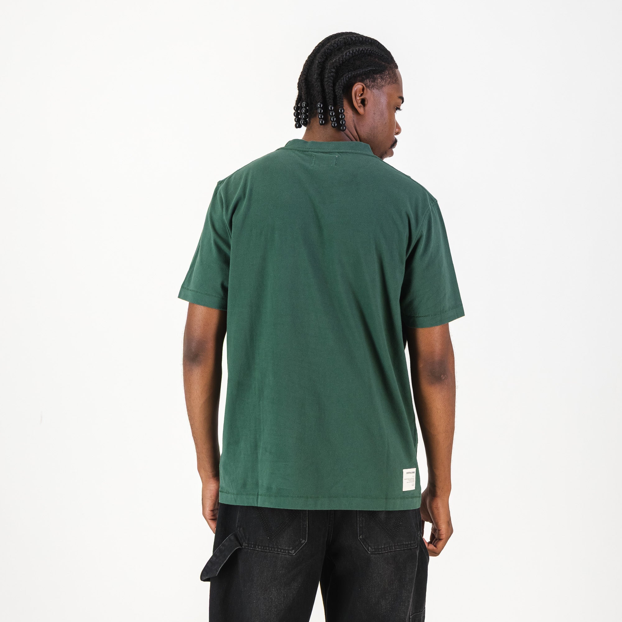 Springboks Tonal SML EMB Bok Crew Tee - OS Green - Old School