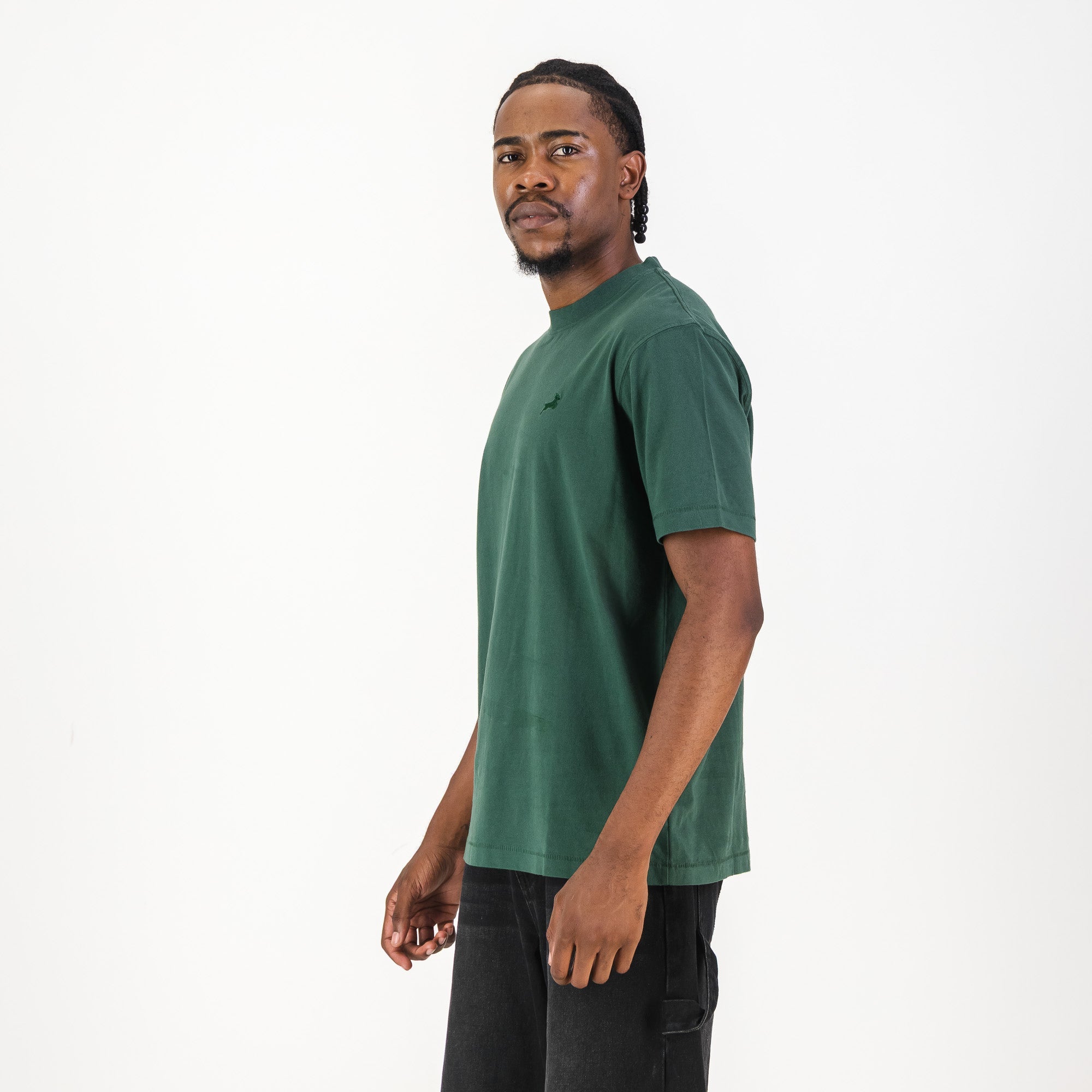 Springboks Tonal SML EMB Bok Crew Tee - OS Green - Old School